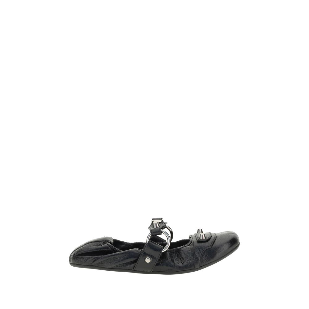Balenciaga Black 'City' Flats schwarz