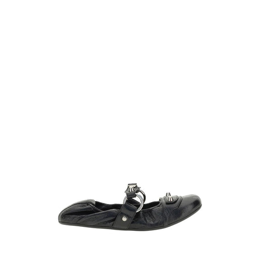 Balenciaga Black 'City' Flats schwarz