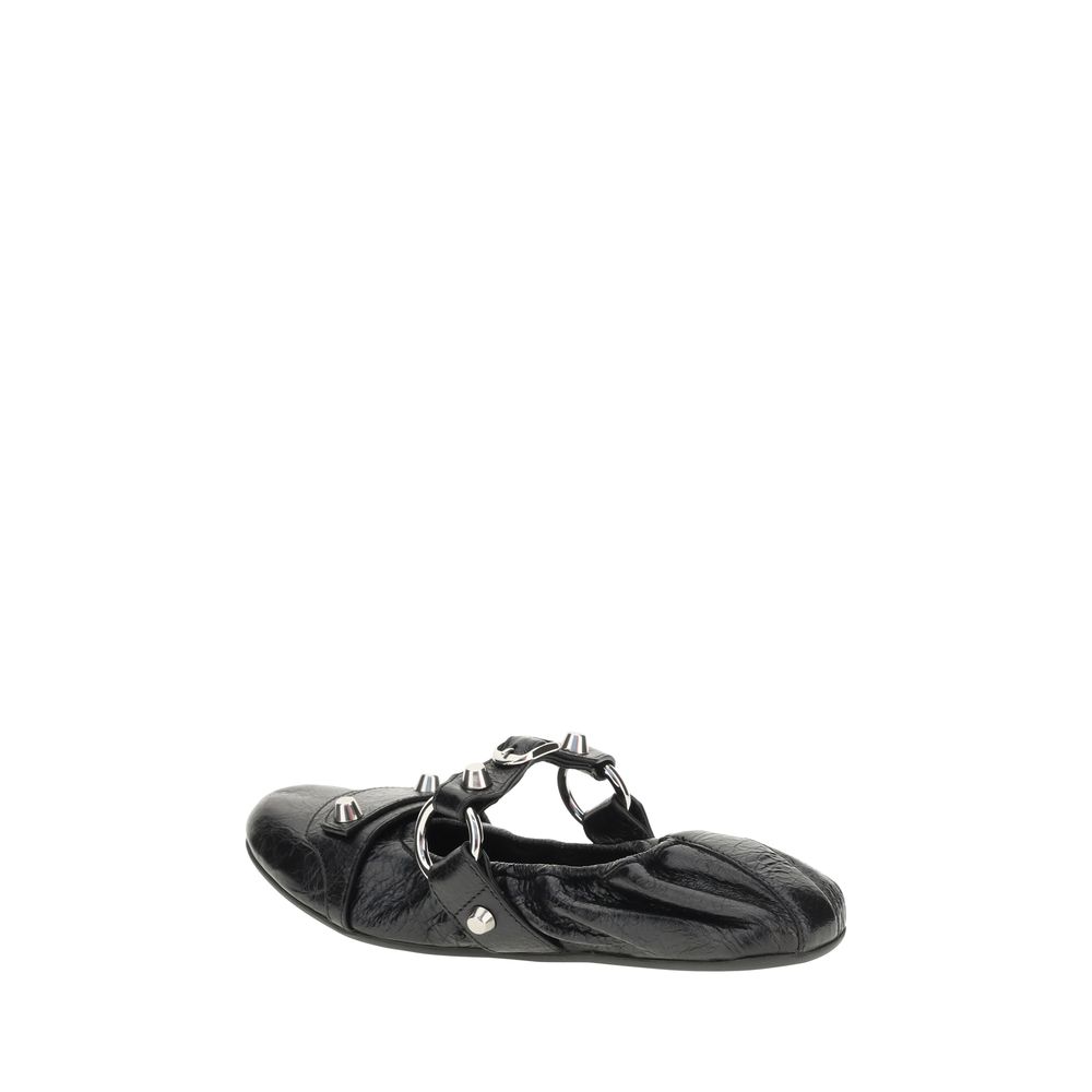 Balenciaga Black 'City' Flats schwarz
