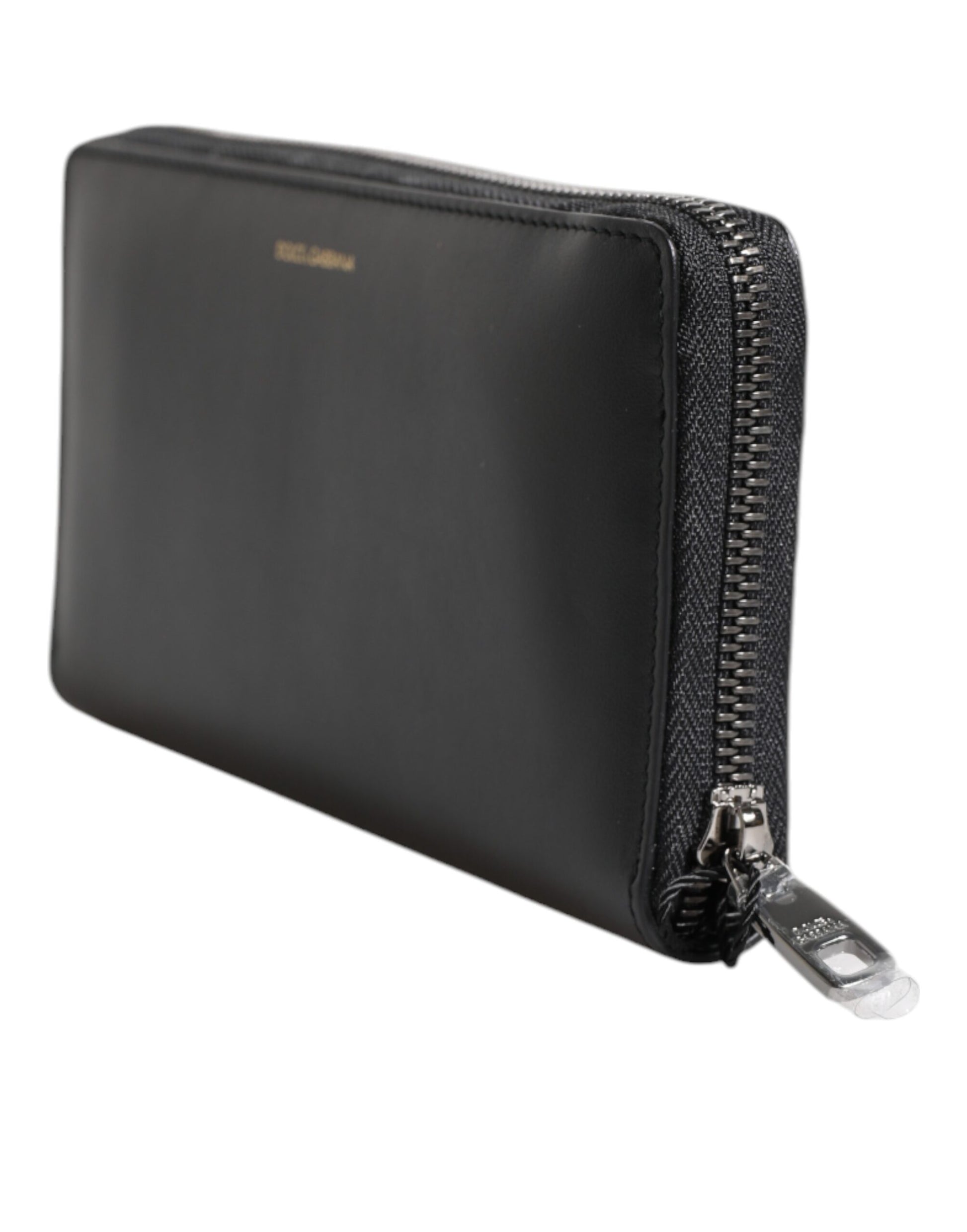 Dolce & Gabbana Black Blue Exotic Leather Embossed Continental Wallet Curated Luxury Accessories by Orvyn