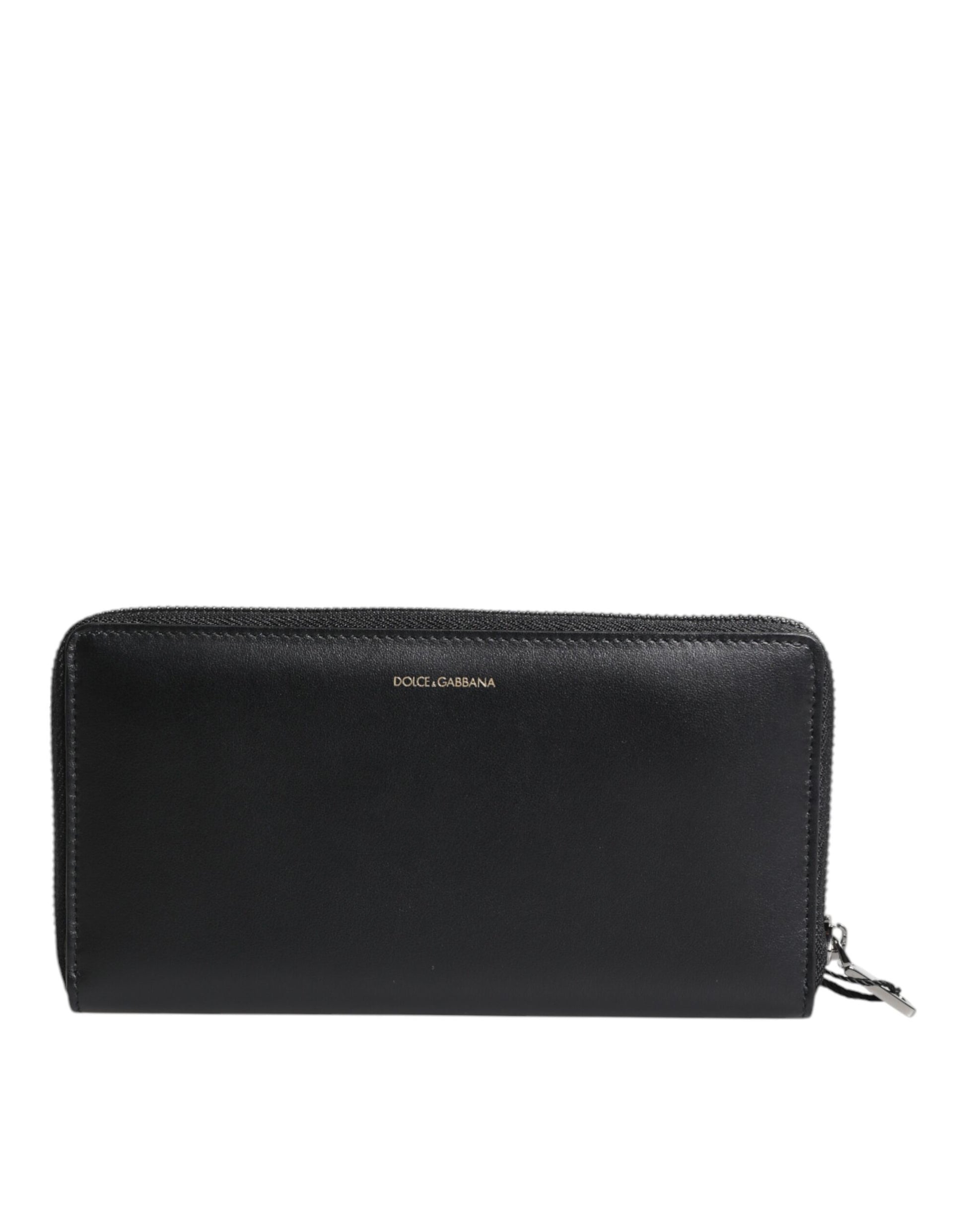 Dolce & Gabbana Black Blue Exotic Leather Embossed Continental Wallet Curated Luxury Accessories by Orvyn