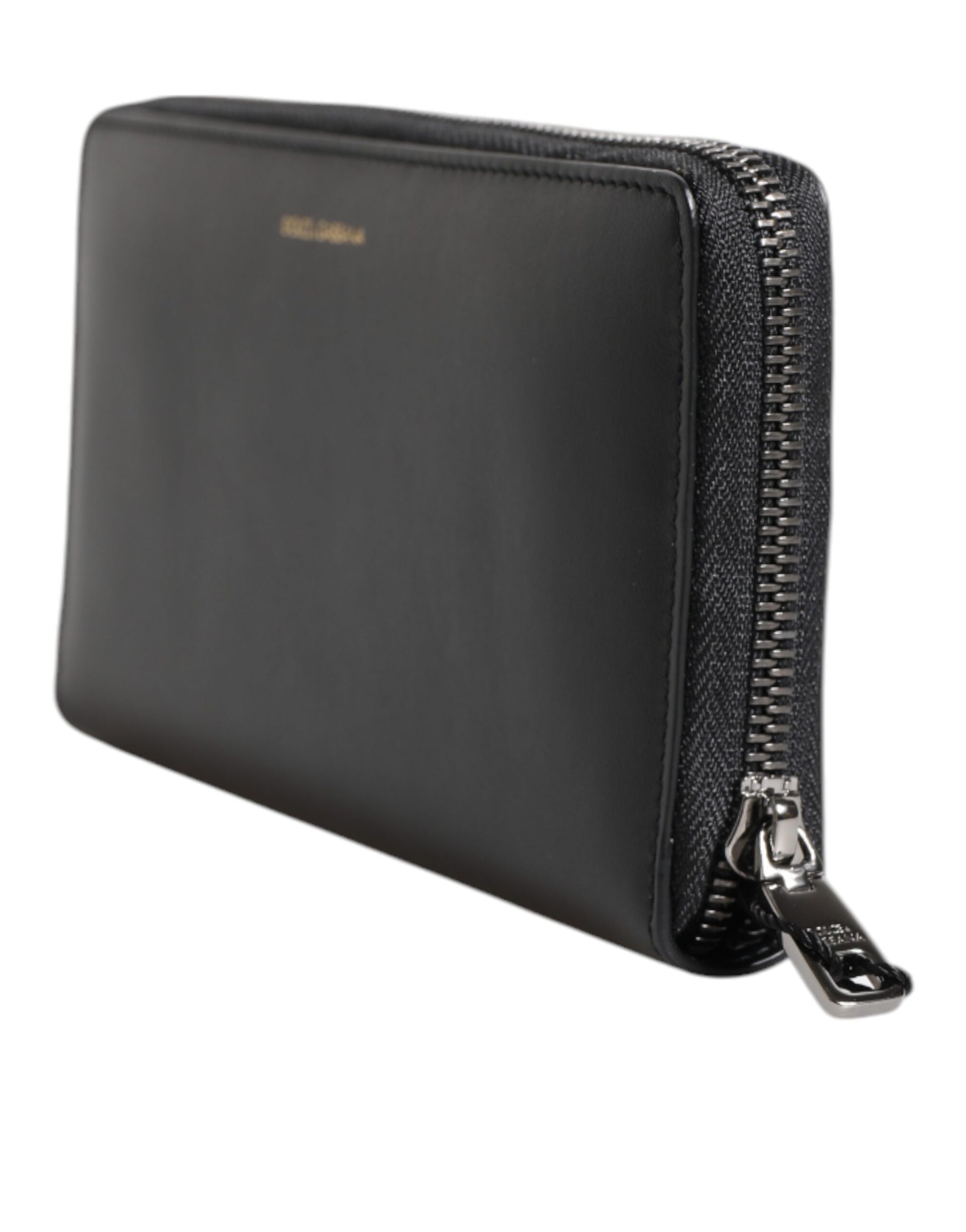 Dolce & Gabbana Black Blue Exotic Leather Embossed Continental Wallet Curated Luxury Accessories by Orvyn