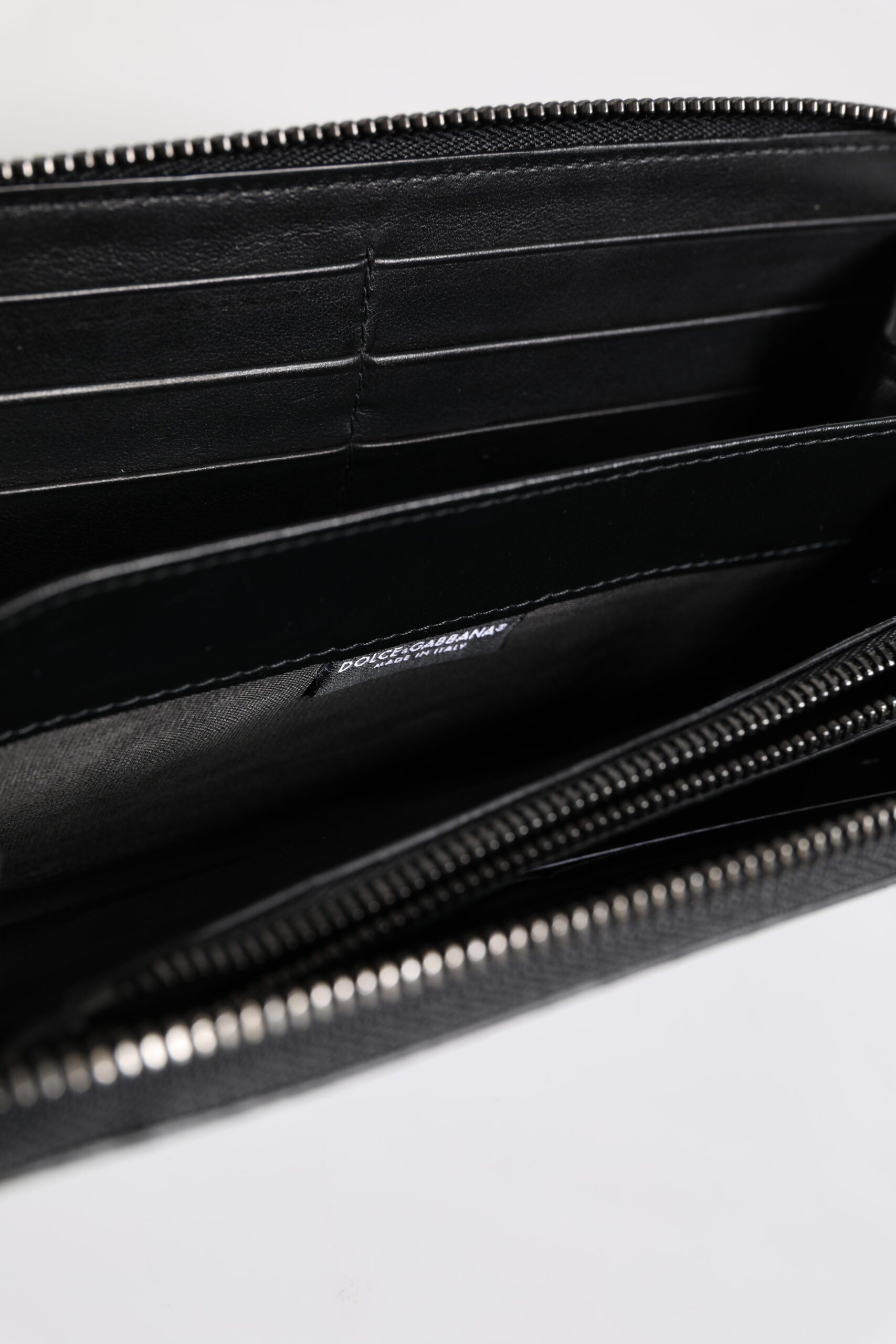 Dolce & Gabbana Black Blue Exotic Leather Embossed Continental Wallet Curated Luxury Accessories by Orvyn