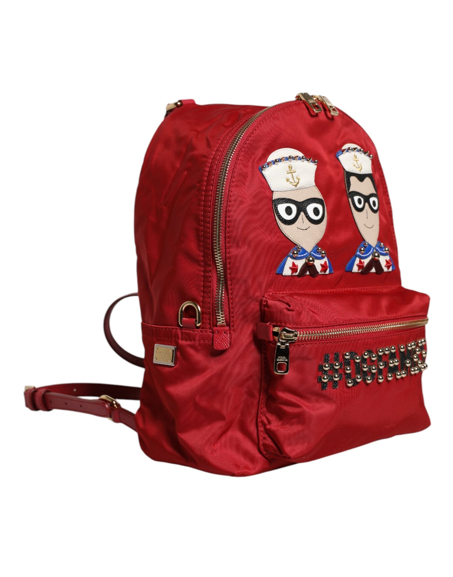 Dolce & Gabbana Red #DGFAMILY VULCANO Embellishment Backpack Bag Curated Luxury Accessories by Orvyn