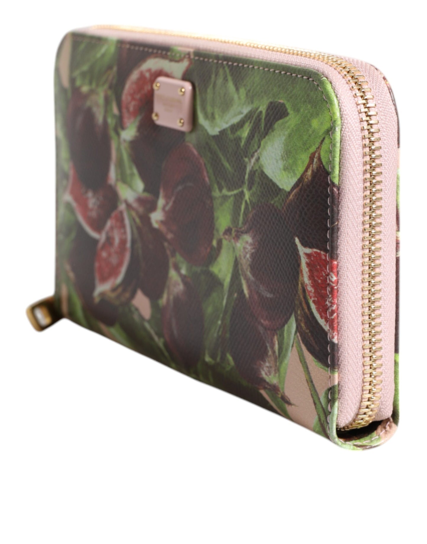 Dolce & Gabbana Multicolor Fig Fruit Dauphine Leather Zip Around Continental Wallet Curated Luxury Accessories by Orvyn