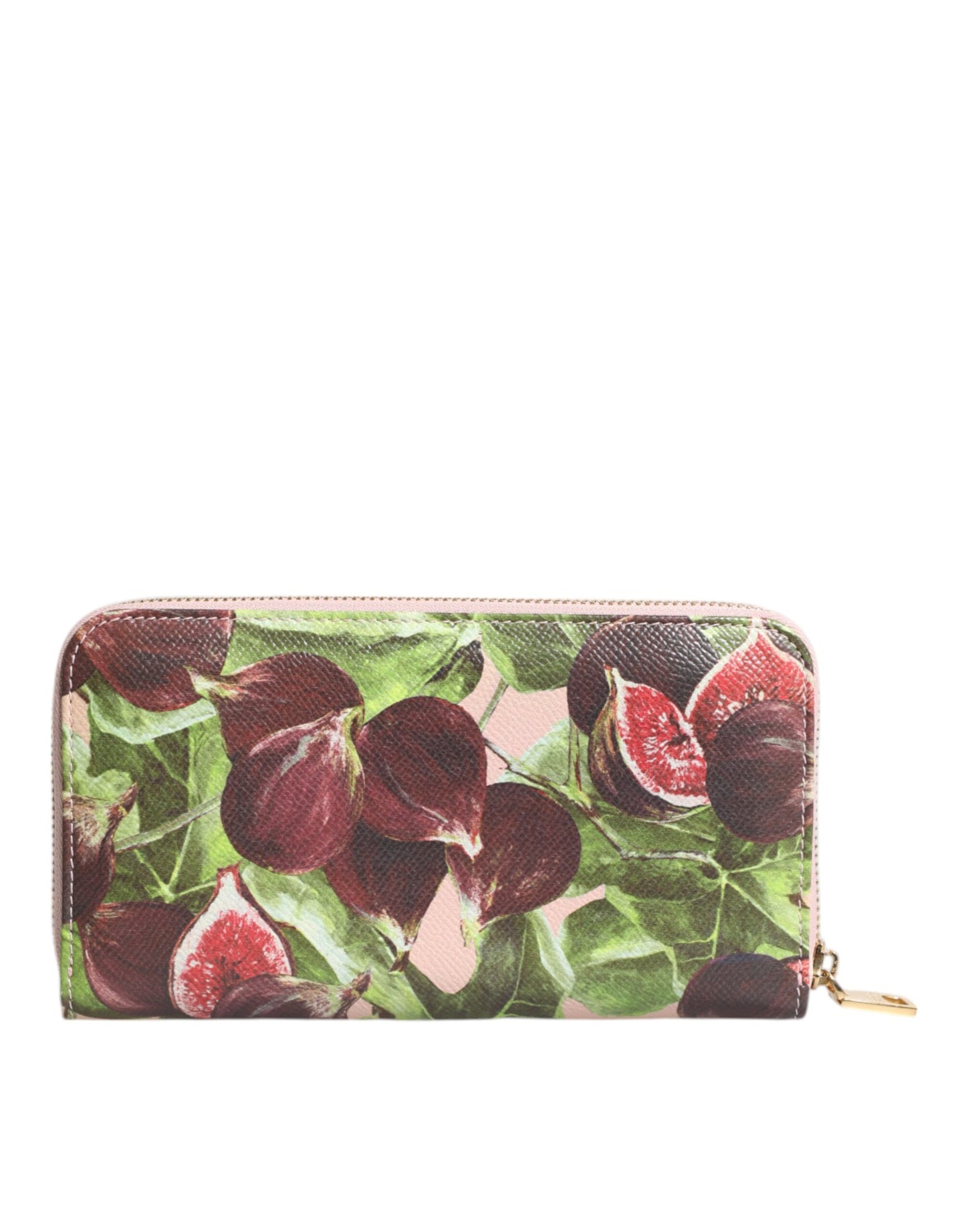 Dolce & Gabbana Multicolor Fig Fruit Dauphine Leather Zip Around Continental Wallet Curated Luxury Accessories by Orvyn