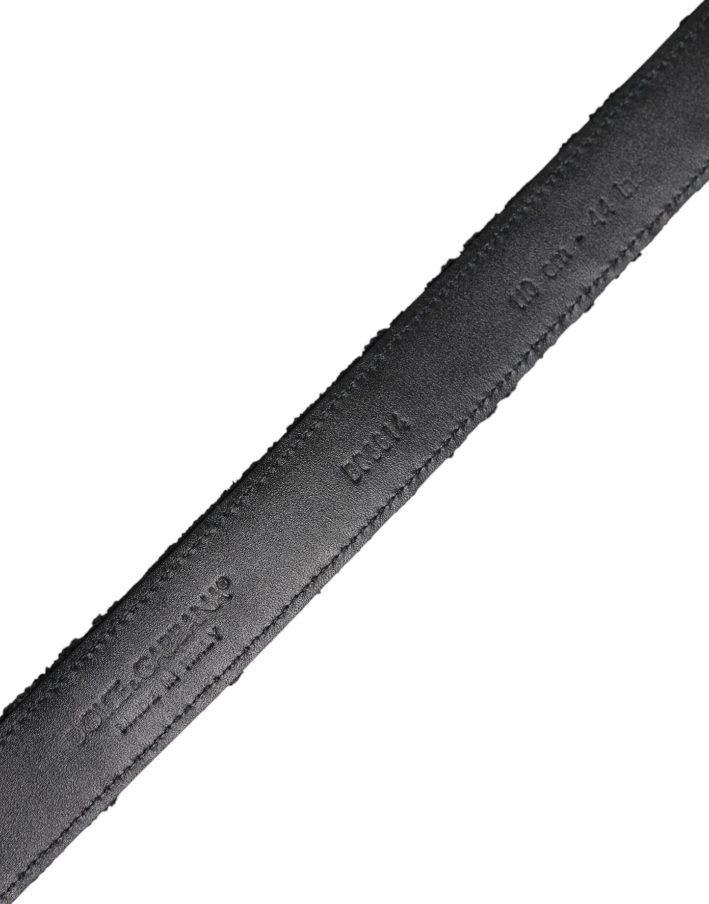 Dolce & Gabbana Black Cotton Blend Silver Metal Buckle Belt Curated Luxury Accessories by Orvyn