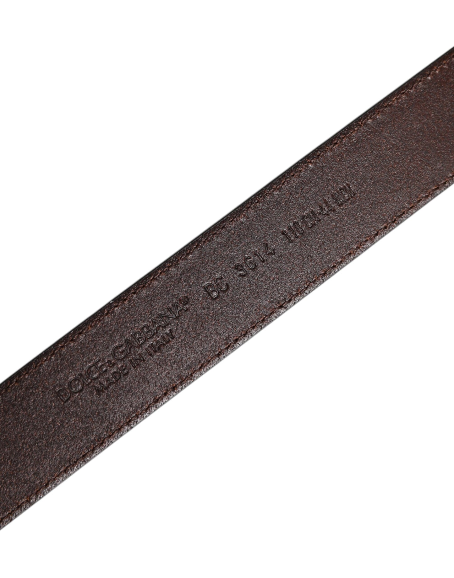 Dolce & Gabbana Brown Leather Silver Metal Buckle Belt Curated Luxury Accessories by Orvyn