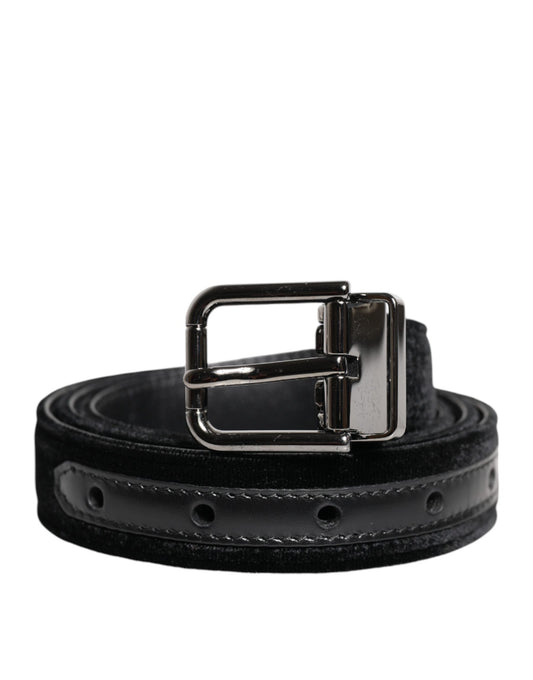 Dolce & Gabbana Black Leather Metal Buckle Classic Belt Curated Luxury Accessories by Orvyn