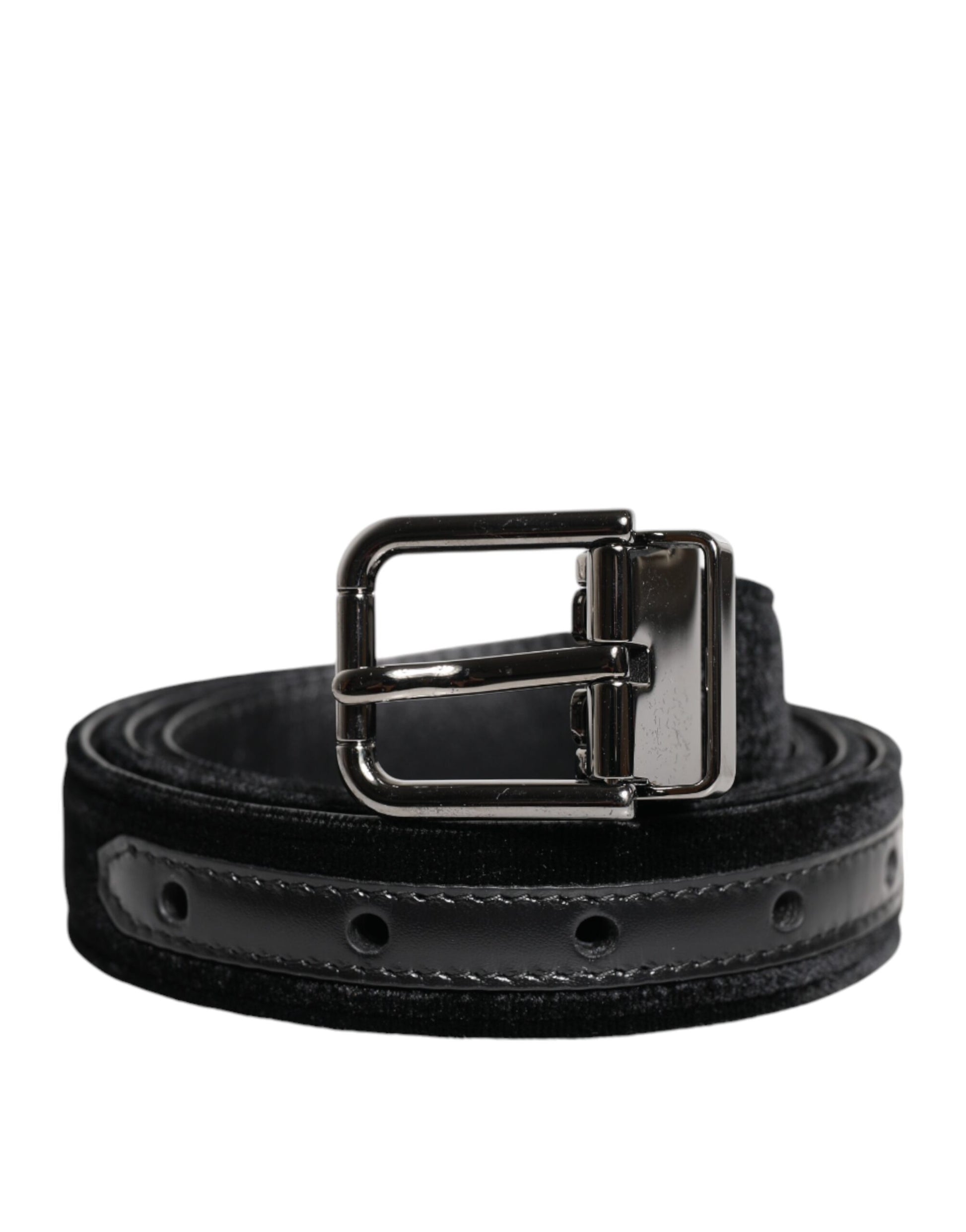 Dolce & Gabbana Black Leather Metal Buckle Classic Belt Curated Luxury Accessories by Orvyn
