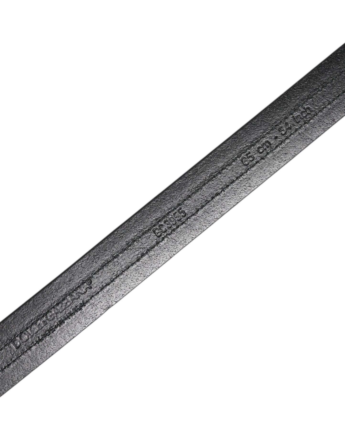 Dolce & Gabbana Black Burgundy Calfskin Metal Logo Buckle Belt schwarz