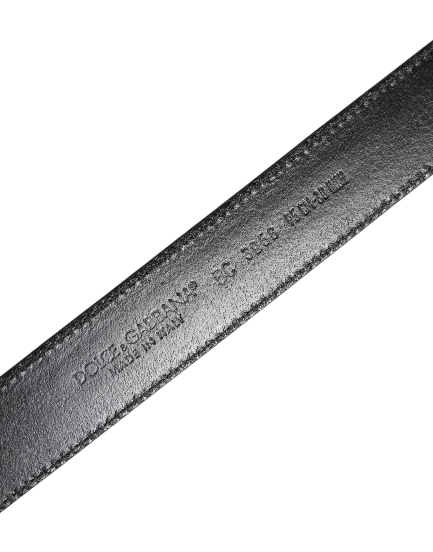 Dolce & Gabbana Black Brown Leather Classic Metal Buckle Belt schwarz
