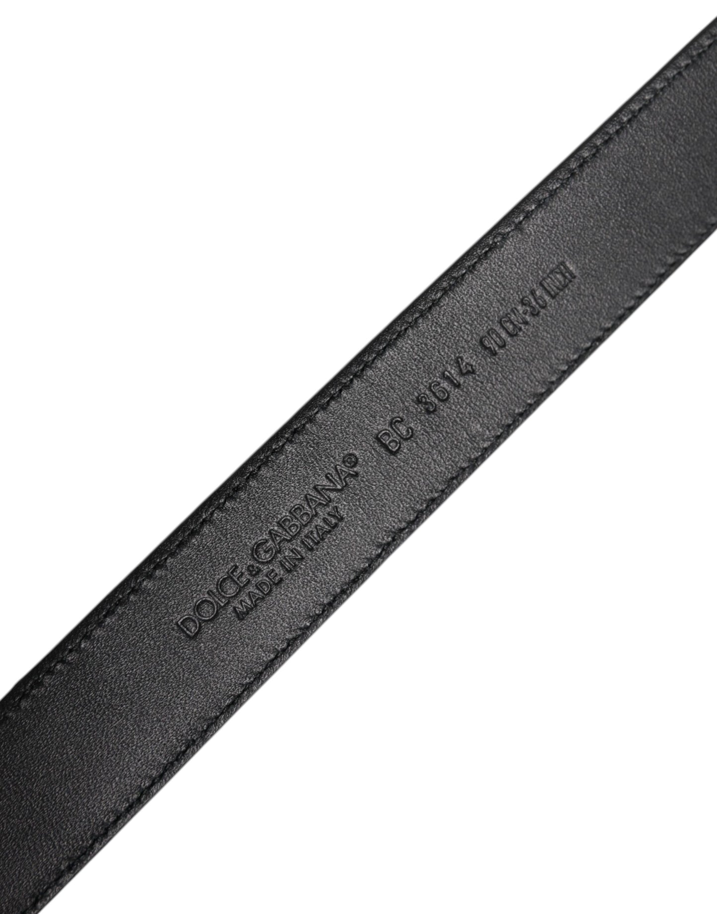 Dolce & Gabbana Black Calf Leather Classic Metal Buckle Belt Curated Luxury Accessories by Orvyn