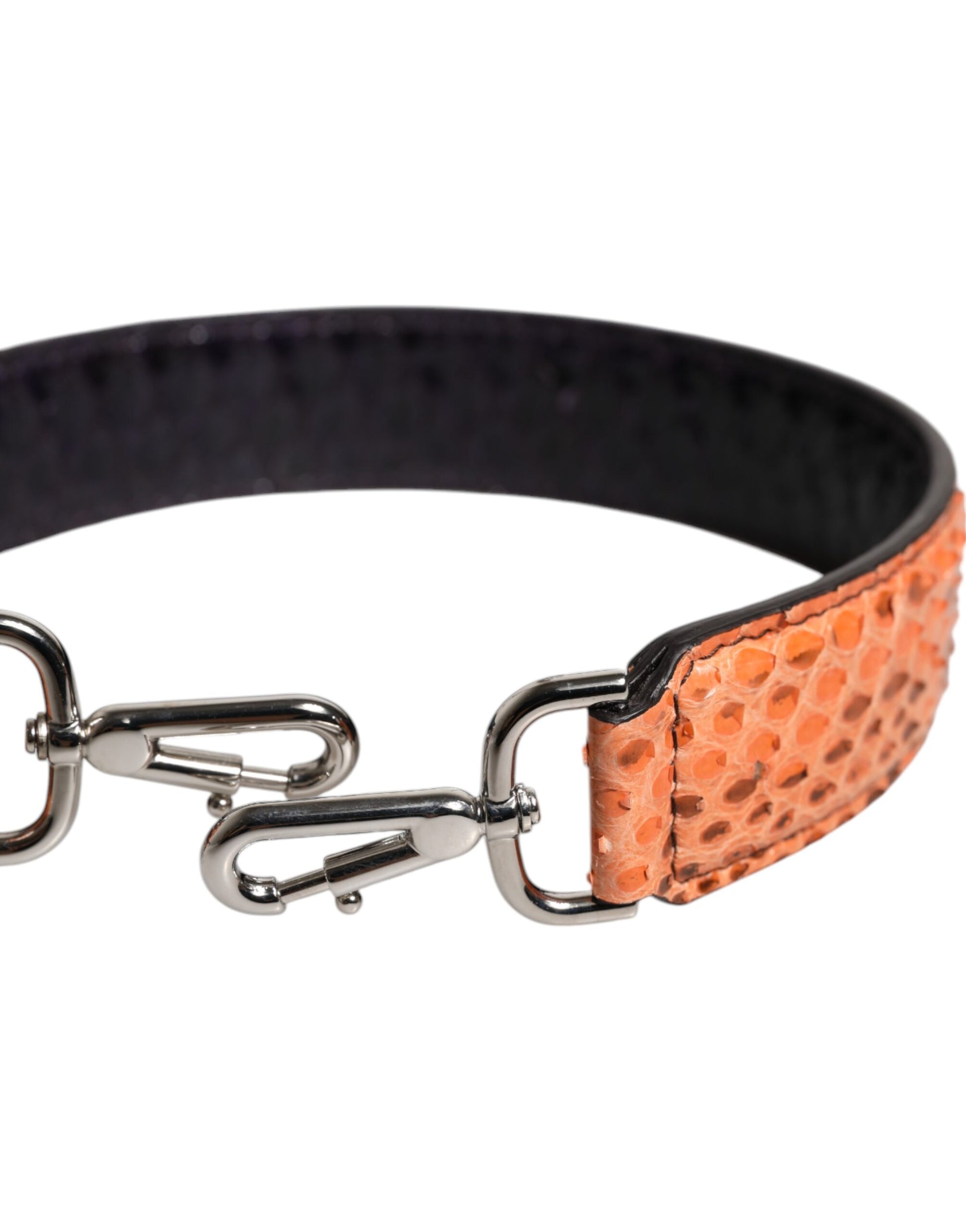 Dolce & Gabbana Black Beige Exotic Leather Bag Shoulder Strap Curated Luxury Accessories by Orvyn