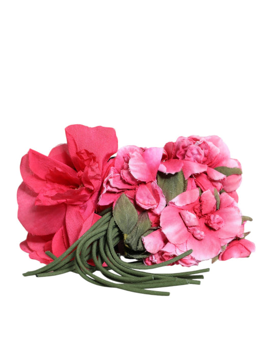 Dolce & Gabbana Multicolor Floral Applique Detail Tie Belt Curated Luxury Accessories by Orvyn