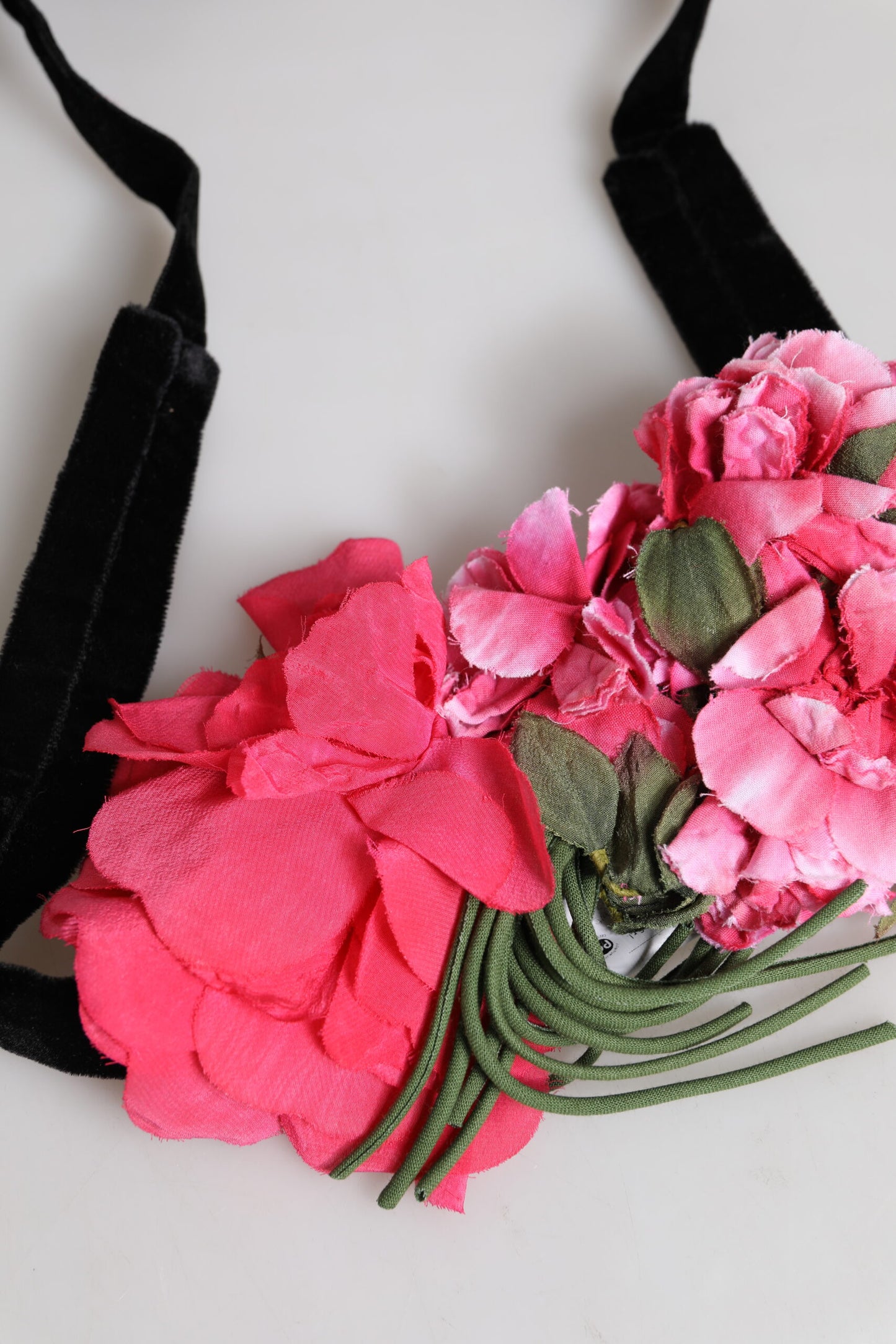Dolce & Gabbana Multicolor Floral Applique Detail Tie Belt Curated Luxury Accessories by Orvyn