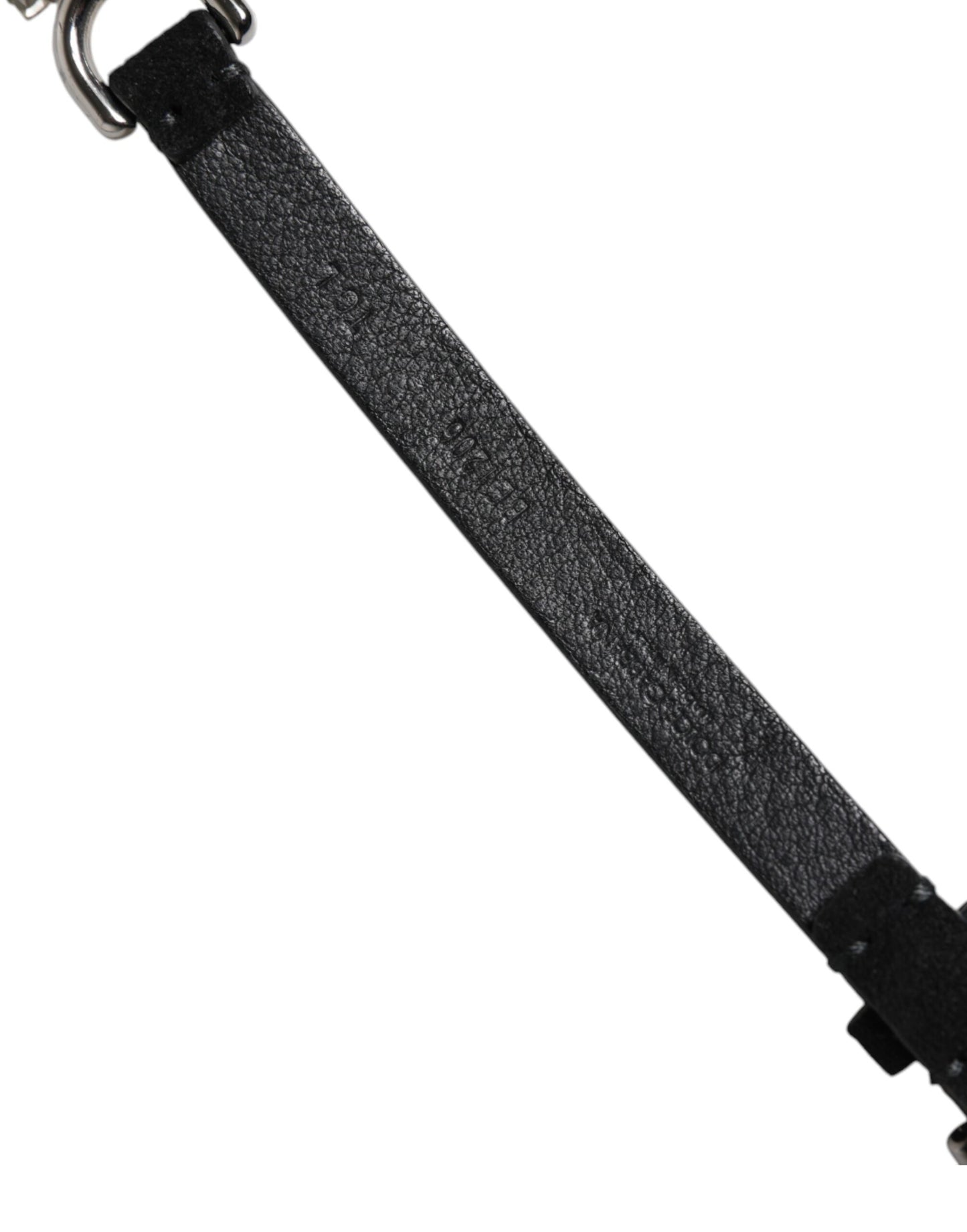 Dolce & Gabbana Black Leather Daisy Crystal Embellish Waist Belt Curated Luxury Accessories by Orvyn