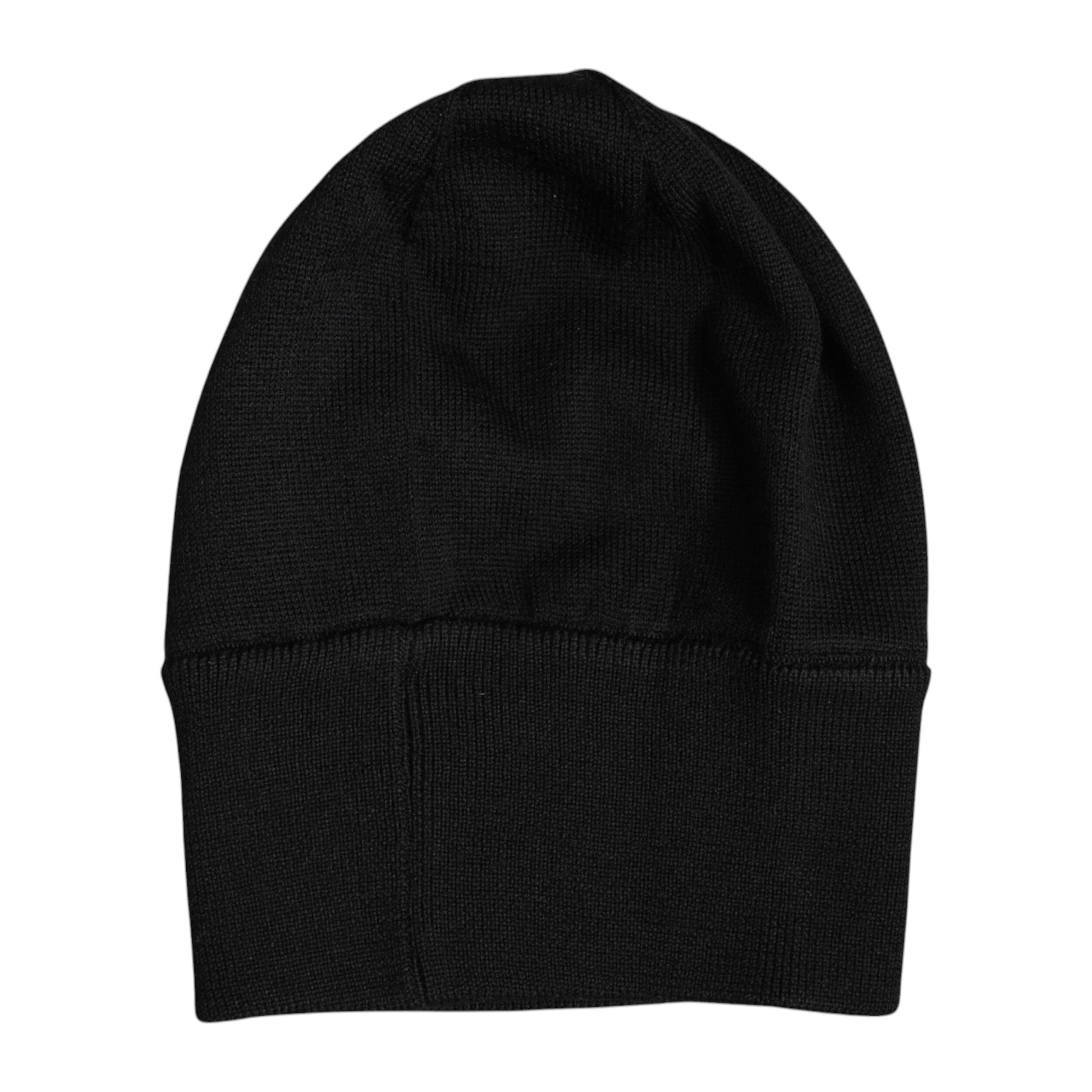 Dolce & Gabbana Black #DGLOVESLONDON Knitted Beanie Hat Curated Luxury Accessories by Orvyn