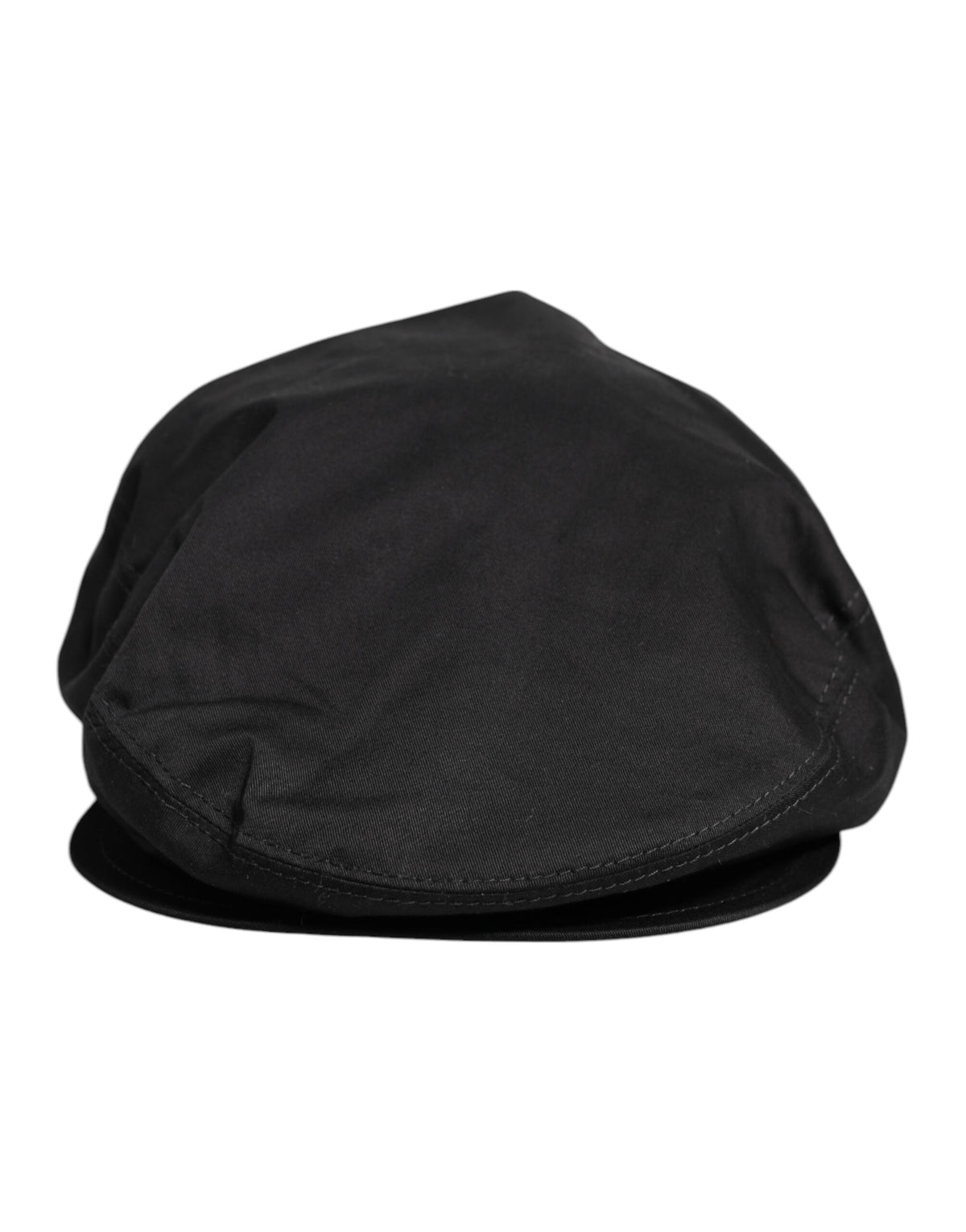 Dolce & Gabbana Black Cotton Newsboy Capello Cabbie Hat schwarz