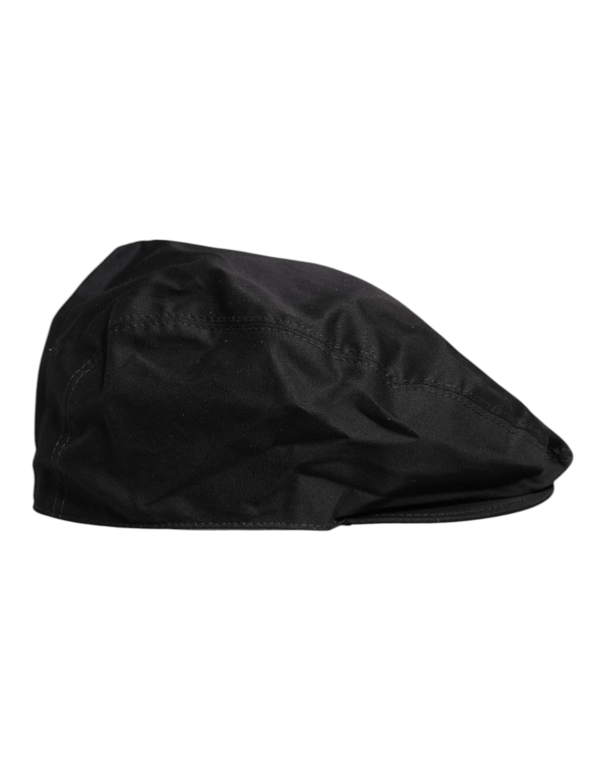 Dolce & Gabbana Black Cotton Newsboy Capello Cabbie Hat schwarz