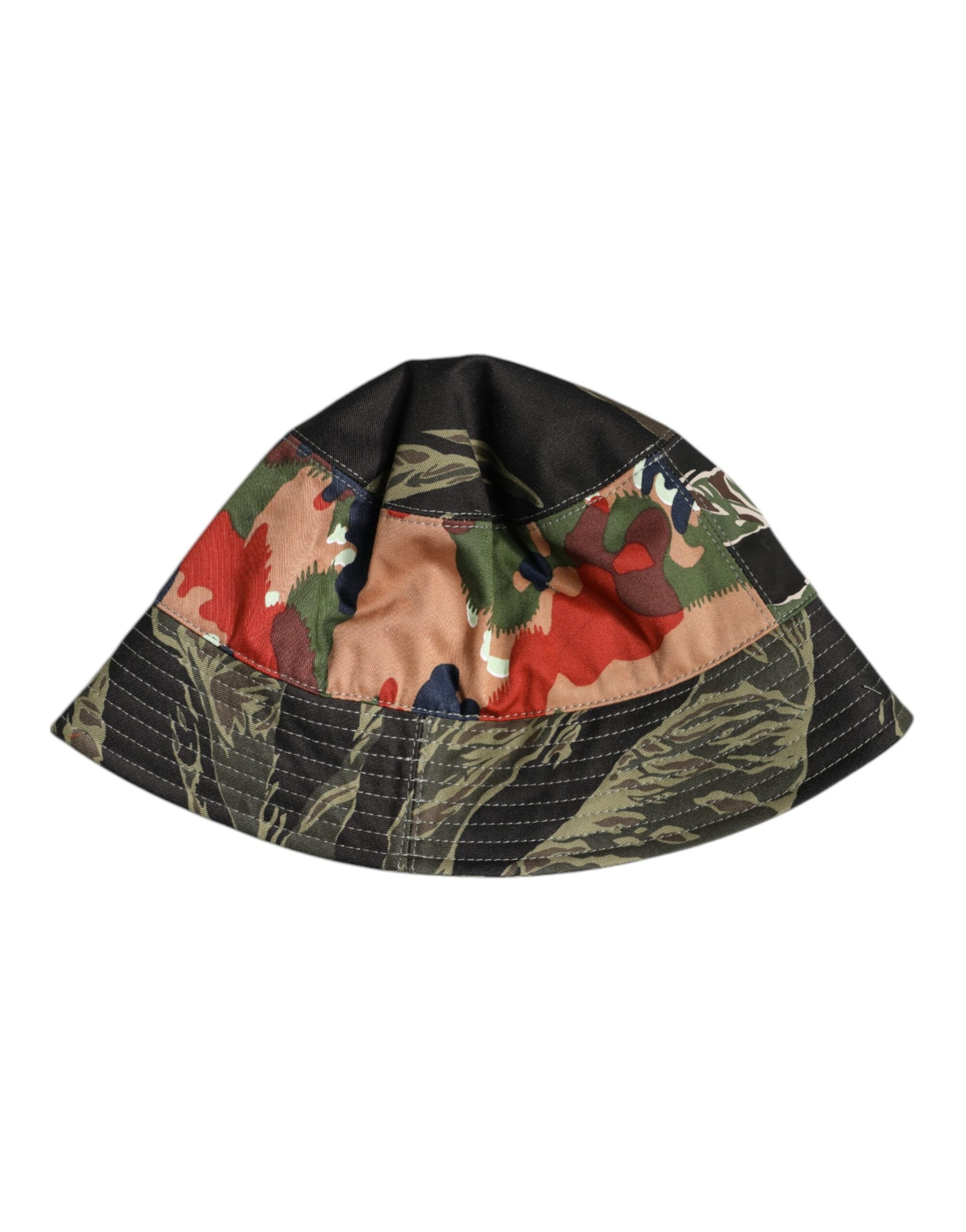 Dolce & Gabbana Multicolor DG Plaque Wide Brim Bucket Hat Curated Luxury Accessories by Orvyn