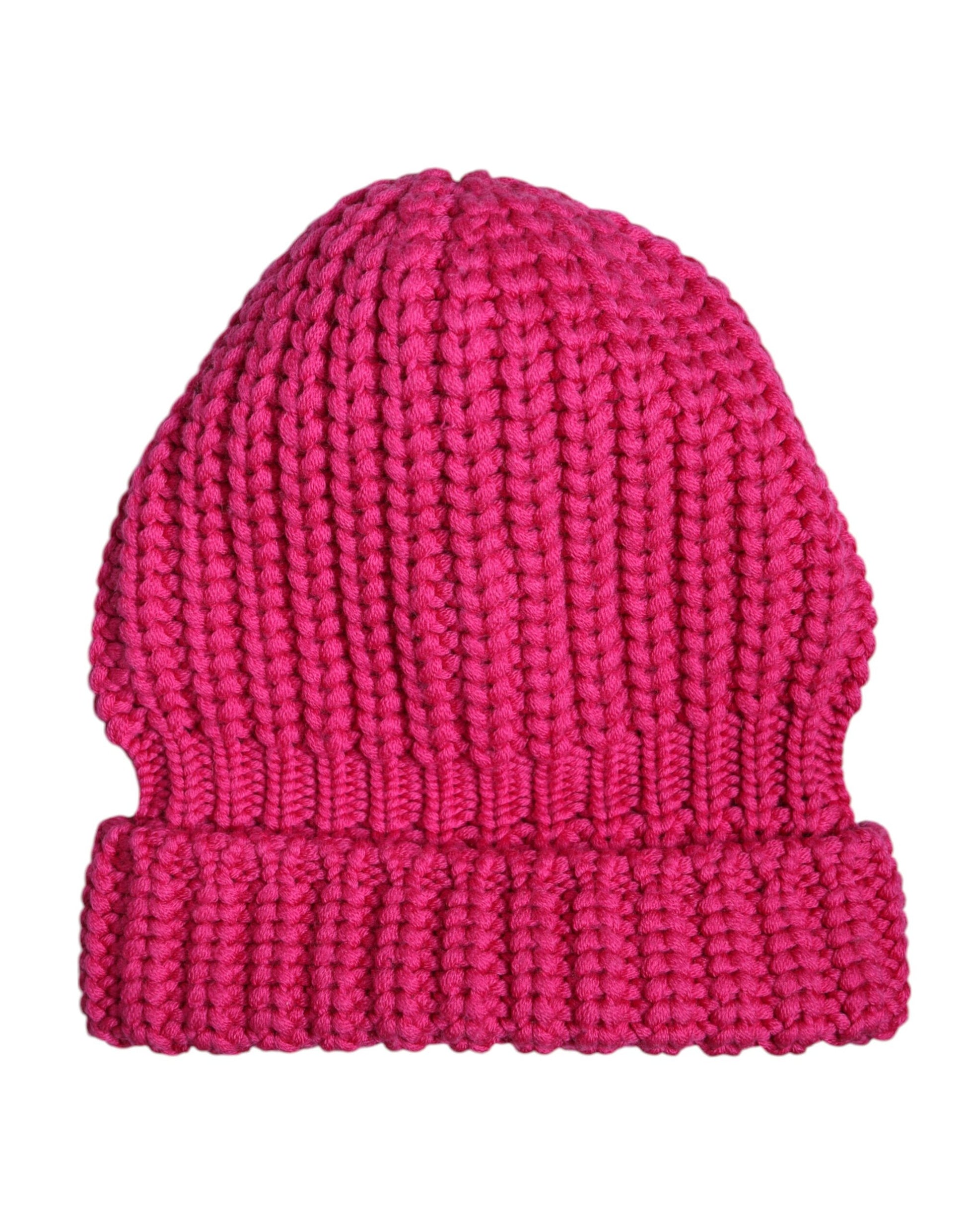 Dolce & Gabbana Pink Solid Wool Knitted Winter Beanie Hat Curated Luxury Accessories by Orvyn