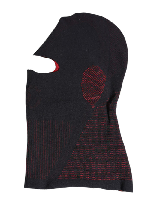 Dolce & Gabbana Black Cotton Knitted Ski Mask Balaclava Hat Curated Luxury Accessories by Orvyn