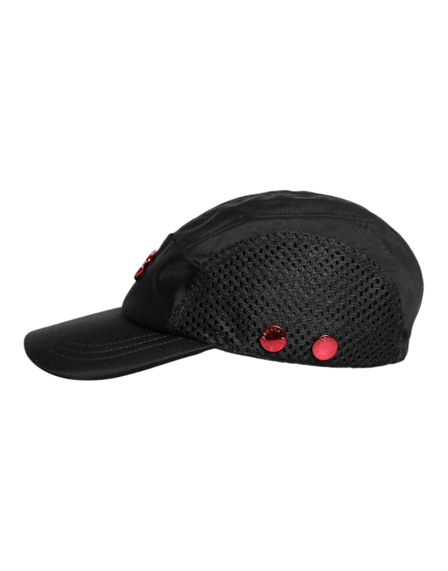 Dolce & Gabbana Black Nylon DG Logo 6 Panels Baseball Cap schwarz