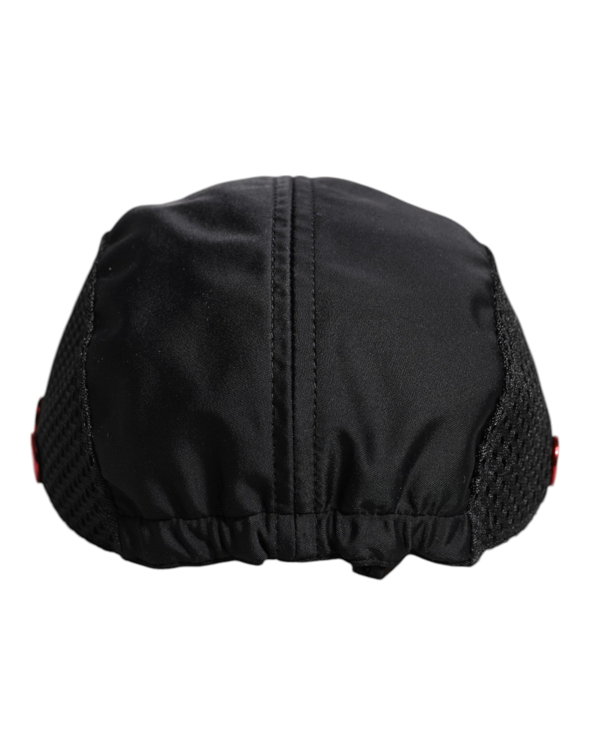 Dolce & Gabbana Black Nylon DG Logo 6 Panels Baseball Cap schwarz