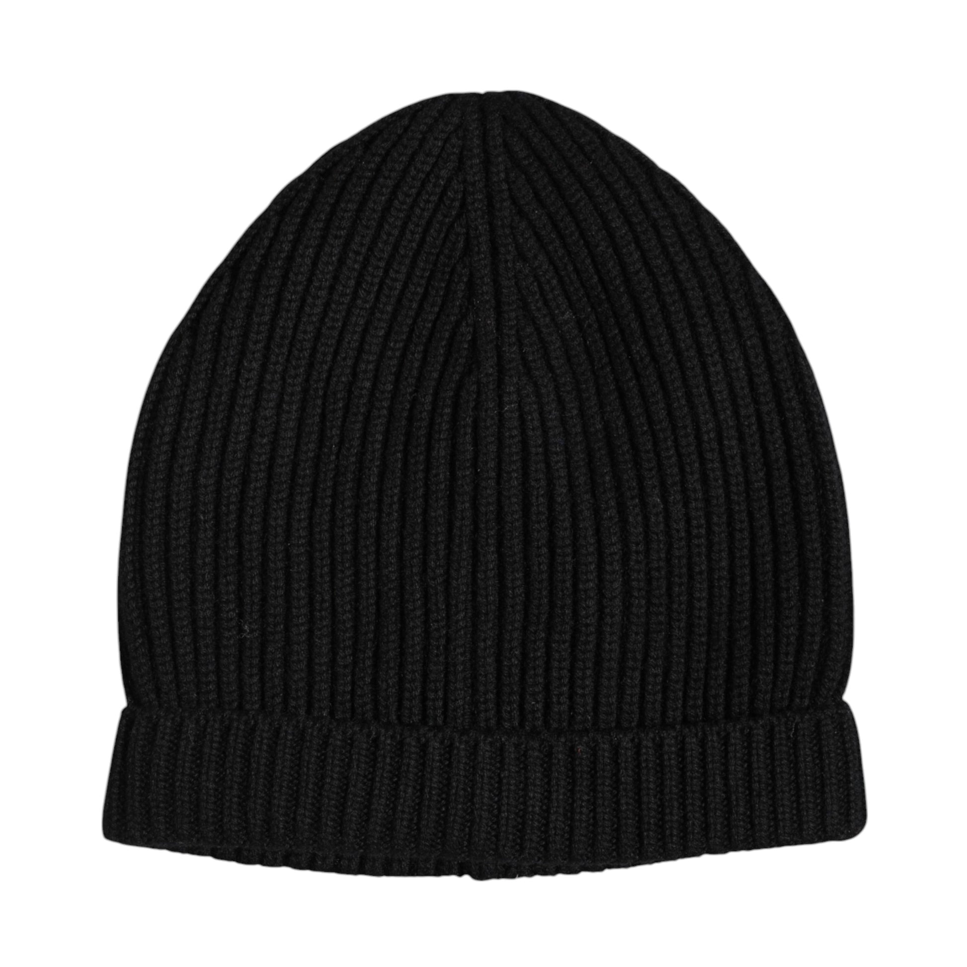 Dolce & Gabbana Black Cashmere Knitted Winter Beanie Hat schwarz