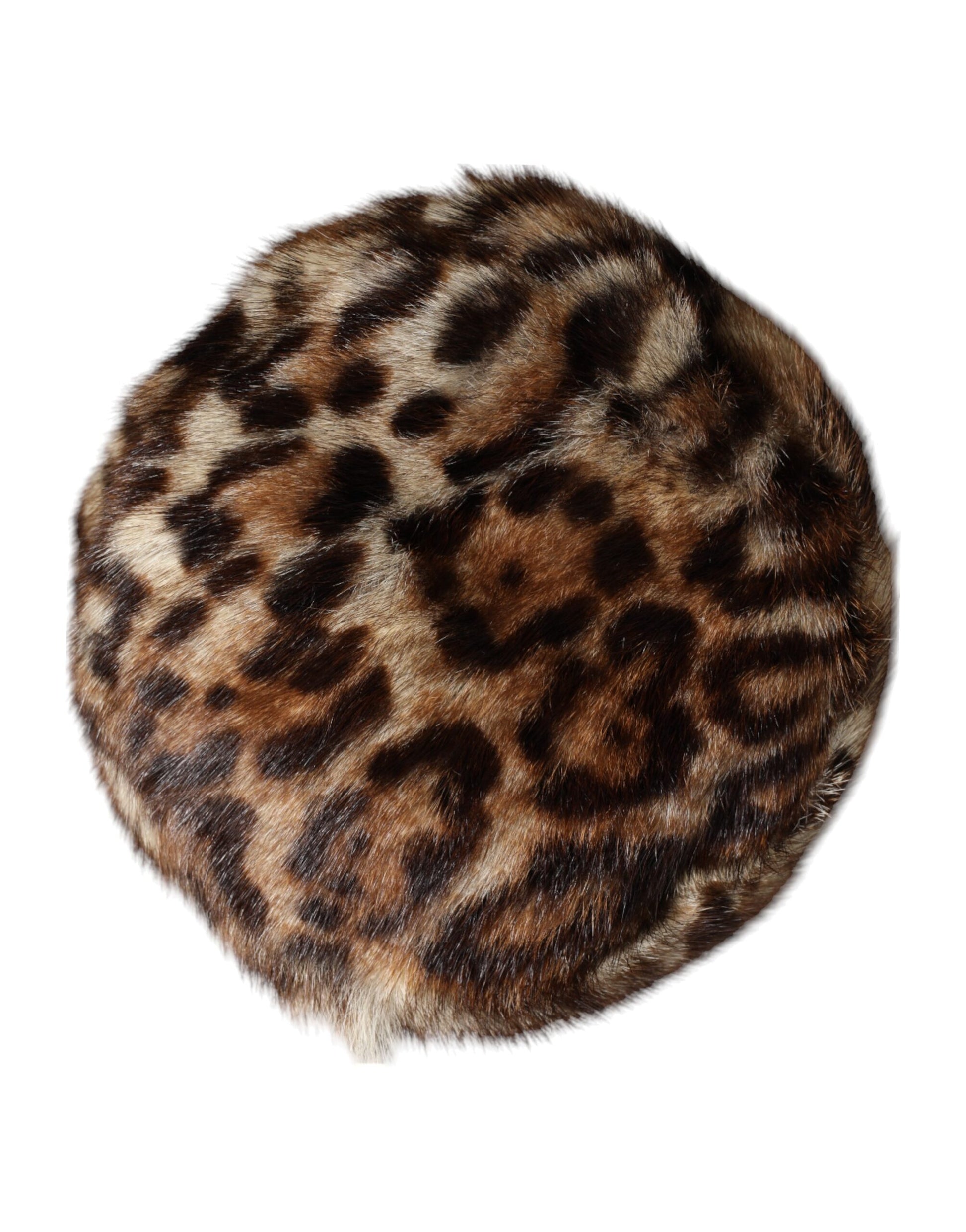 Dolce & Gabbana Brown Leopard Faux Fur Women Bucket Hat Curated Luxury Accessories by Orvyn