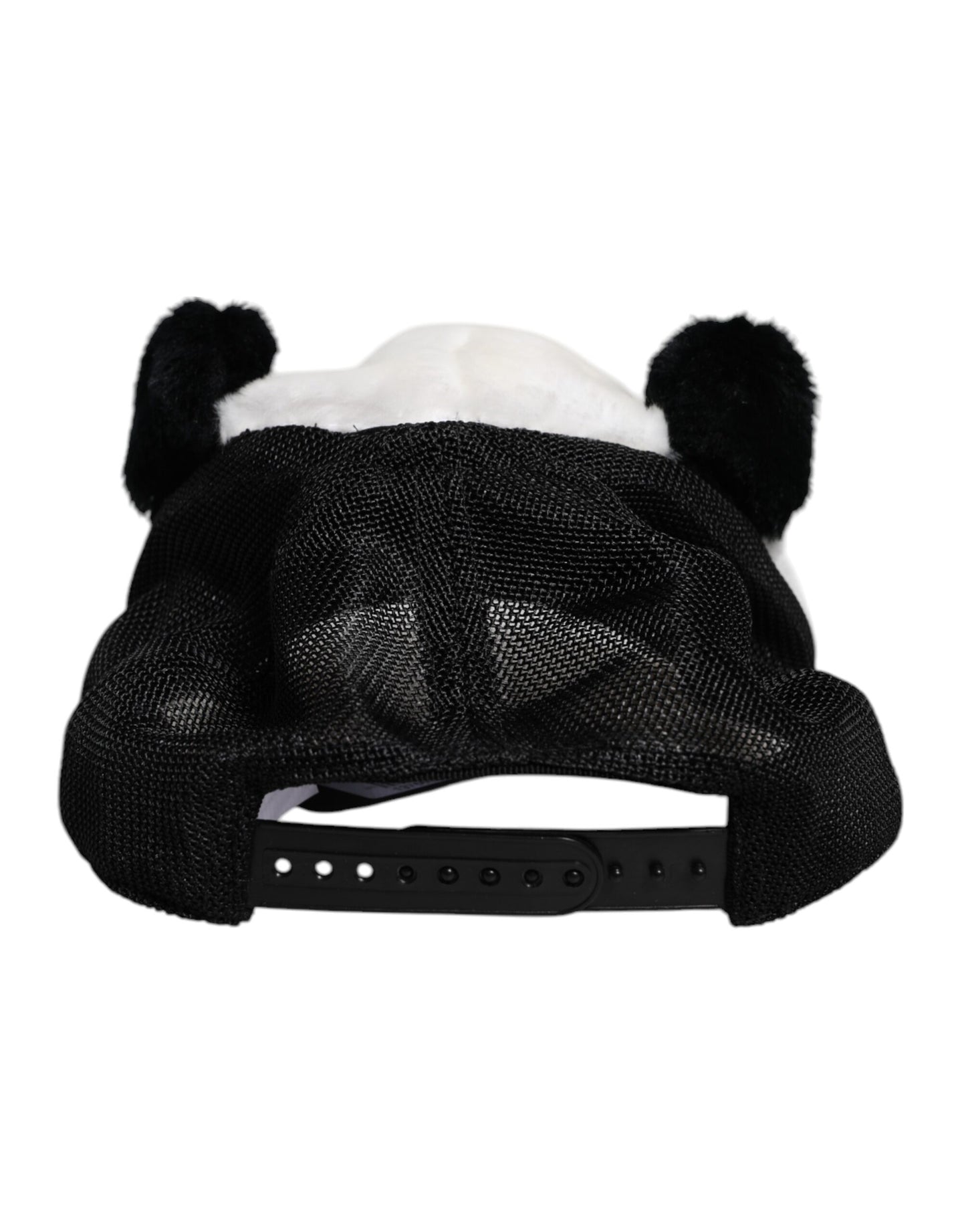 Dolce & Gabbana Black White Panda Fur Women Baseball Cap Curated Luxury Accessories by Orvyn