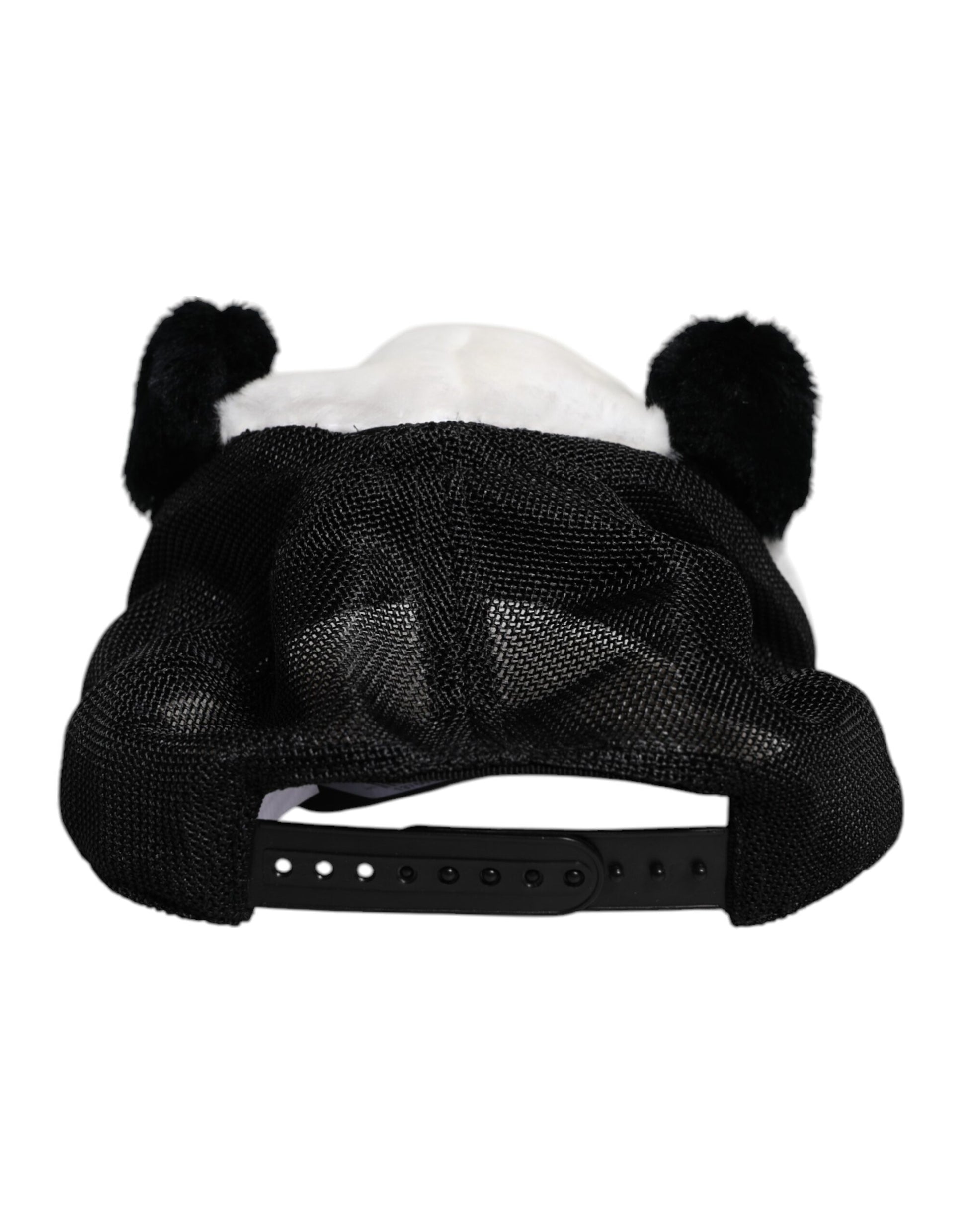 Dolce & Gabbana Black White Panda Fur Women Baseball Cap Curated Luxury Accessories by Orvyn