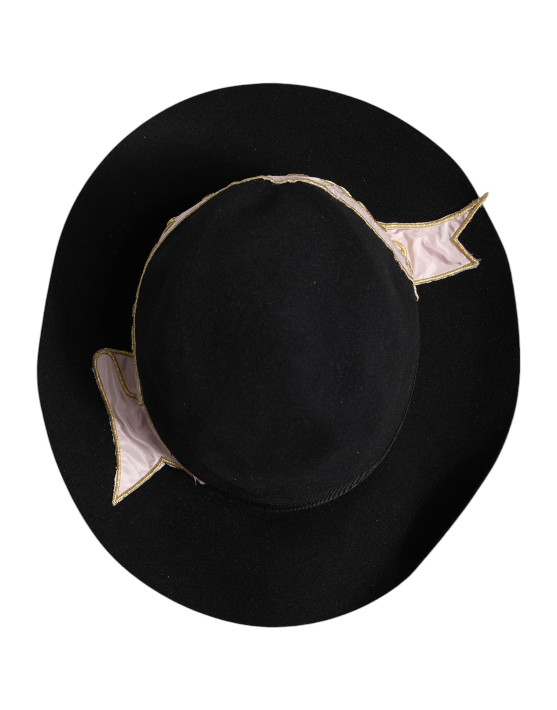 Dolce & Gabbana Black Logo Embroidered Women Wide Brim Hat Curated Luxury Accessories by Orvyn