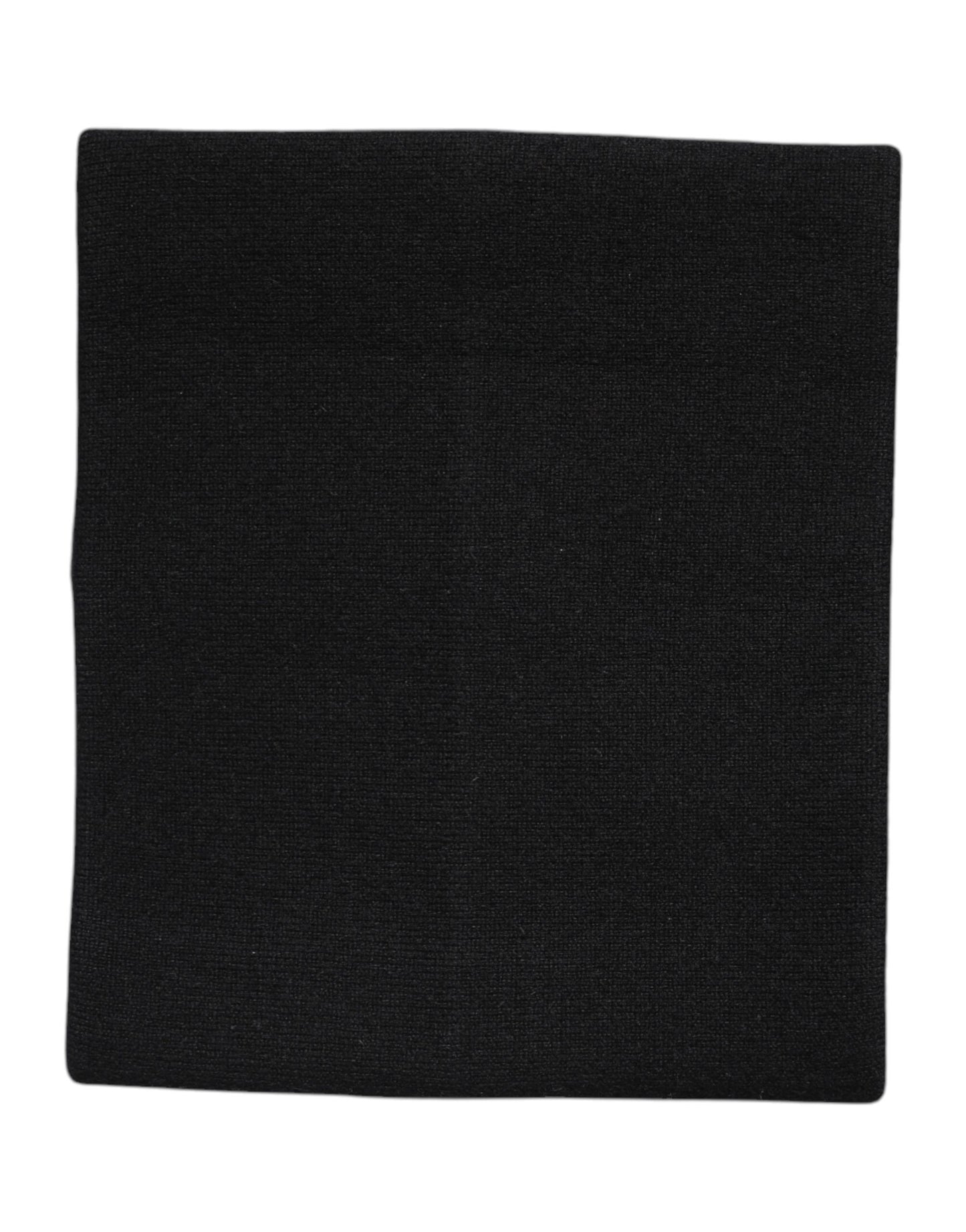 Dolce & Gabbana Black Cashmere Knitted Neck Warmer Foulard Scarf Curated Luxury Accessories by Orvyn