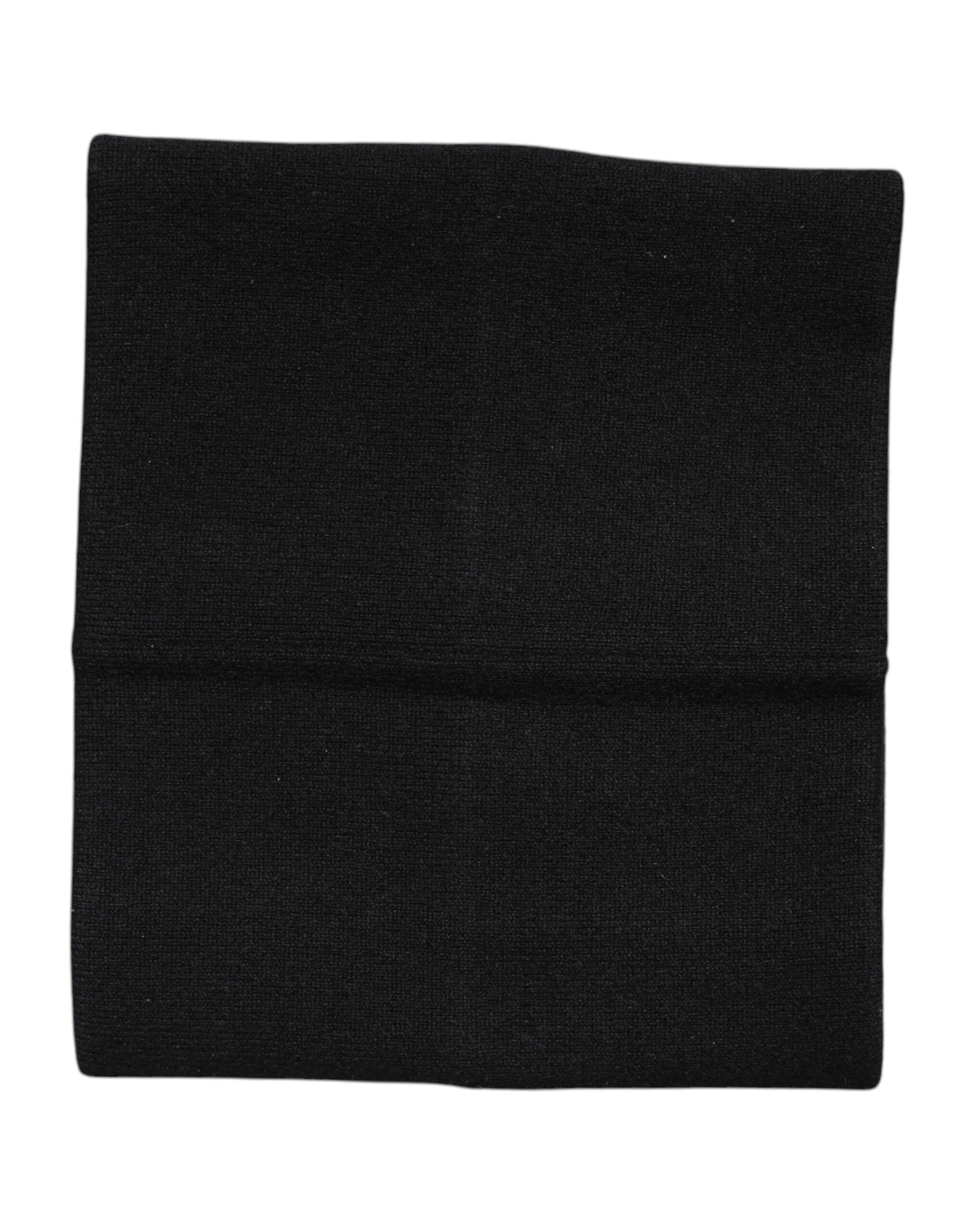 Dolce & Gabbana Black Cashmere Knitted Neck Warmer Foulard Scarf Curated Luxury Accessories by Orvyn