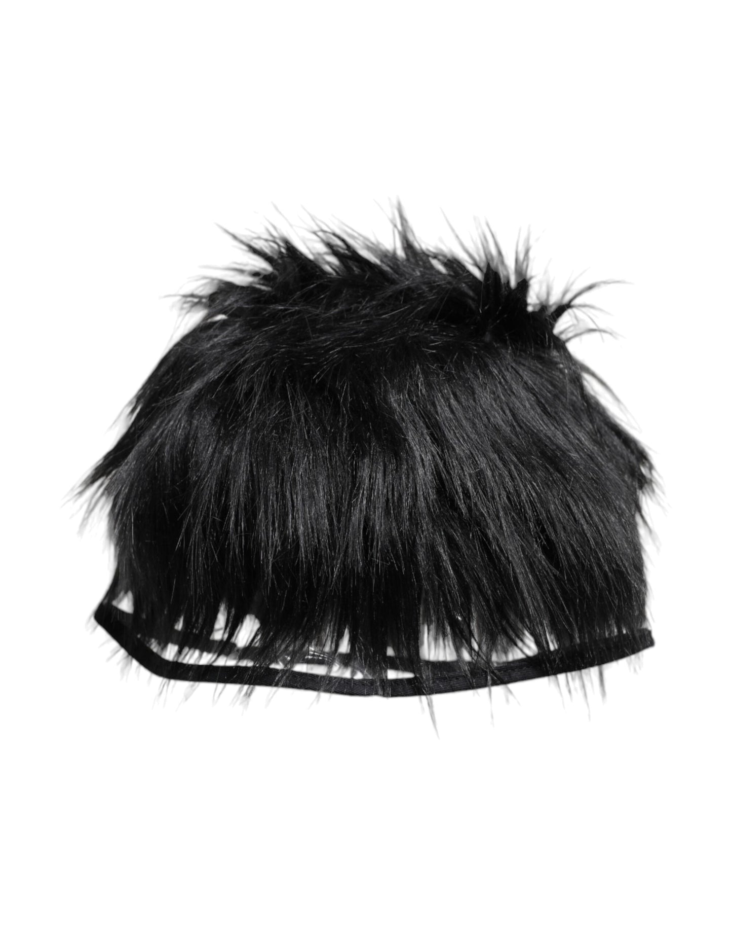 Dolce & Gabbana Black Faux Fur Bucket Hat Curated Luxury Accessories by Orvyn