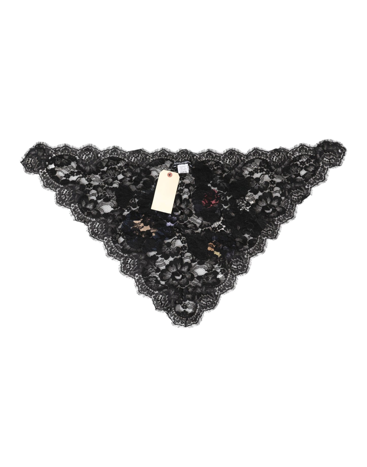 Dolce & Gabbana Black Lace Floral Applique Cotton Veil Hat Curated Luxury Accessories by Orvyn