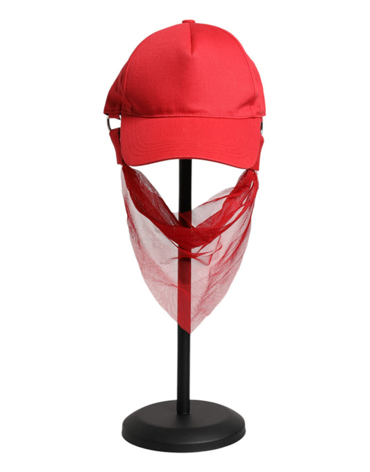 Dolce & Gabbana Red Cotton 6 Panels Women Baseball Cap Curated Luxury Accessories by Orvyn