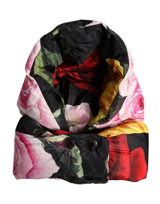 Dolce & Gabbana Black Floral Print Whole Head Wrap Hat Curated Luxury Accessories by Orvyn