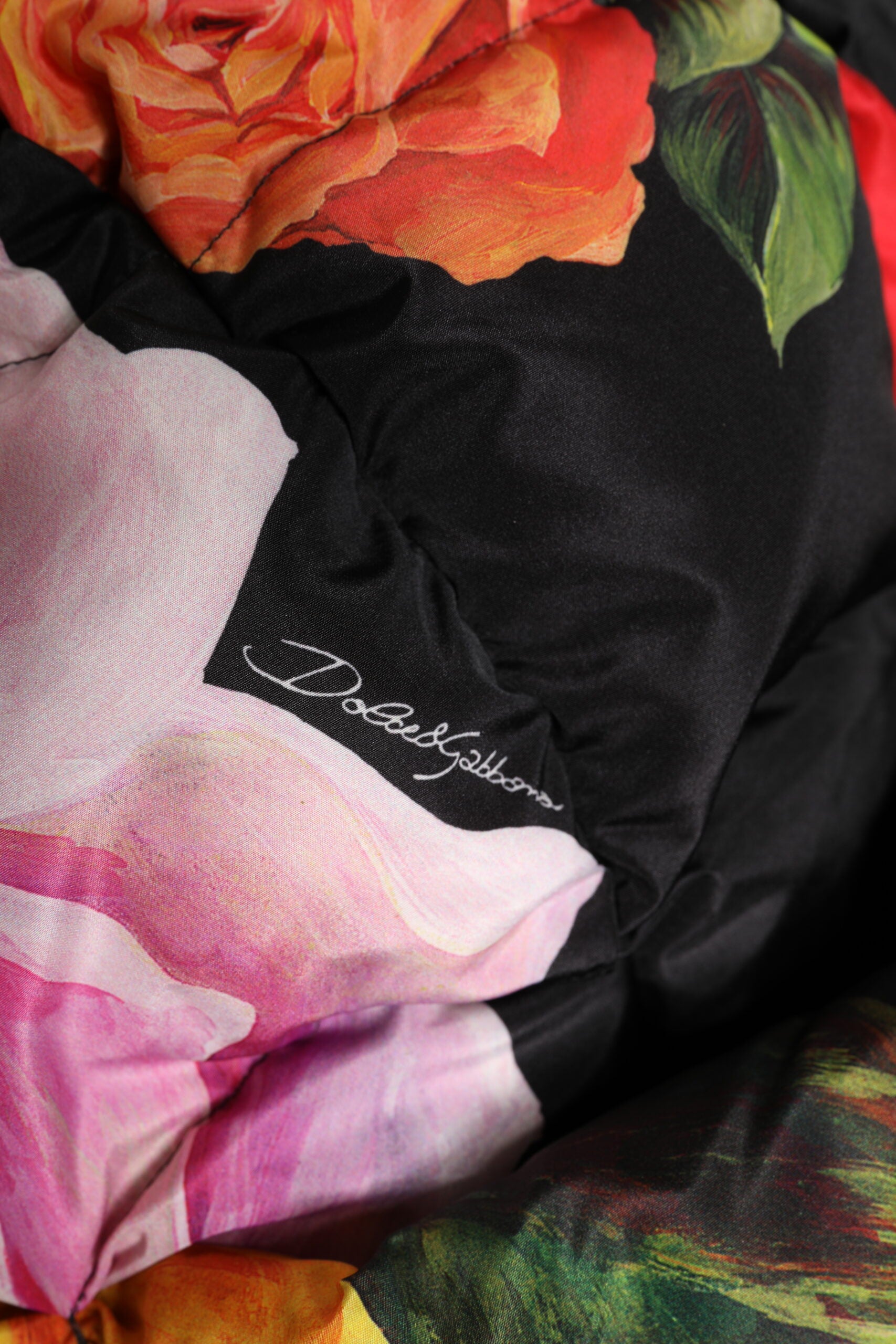 Dolce & Gabbana Black Floral Print Whole Head Wrap Hat Curated Luxury Accessories by Orvyn