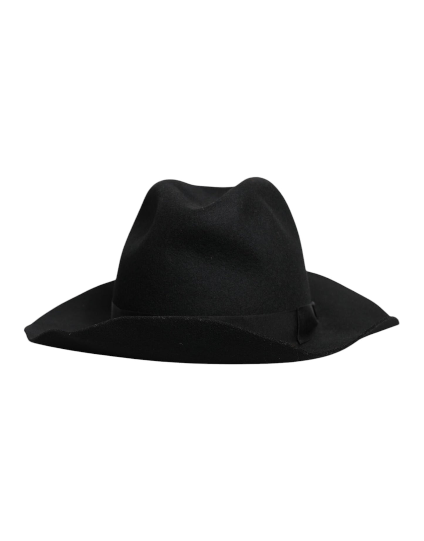 Dolce & Gabbana Black Wide Brim Trilby Fedora Hat Curated Luxury Accessories by Orvyn