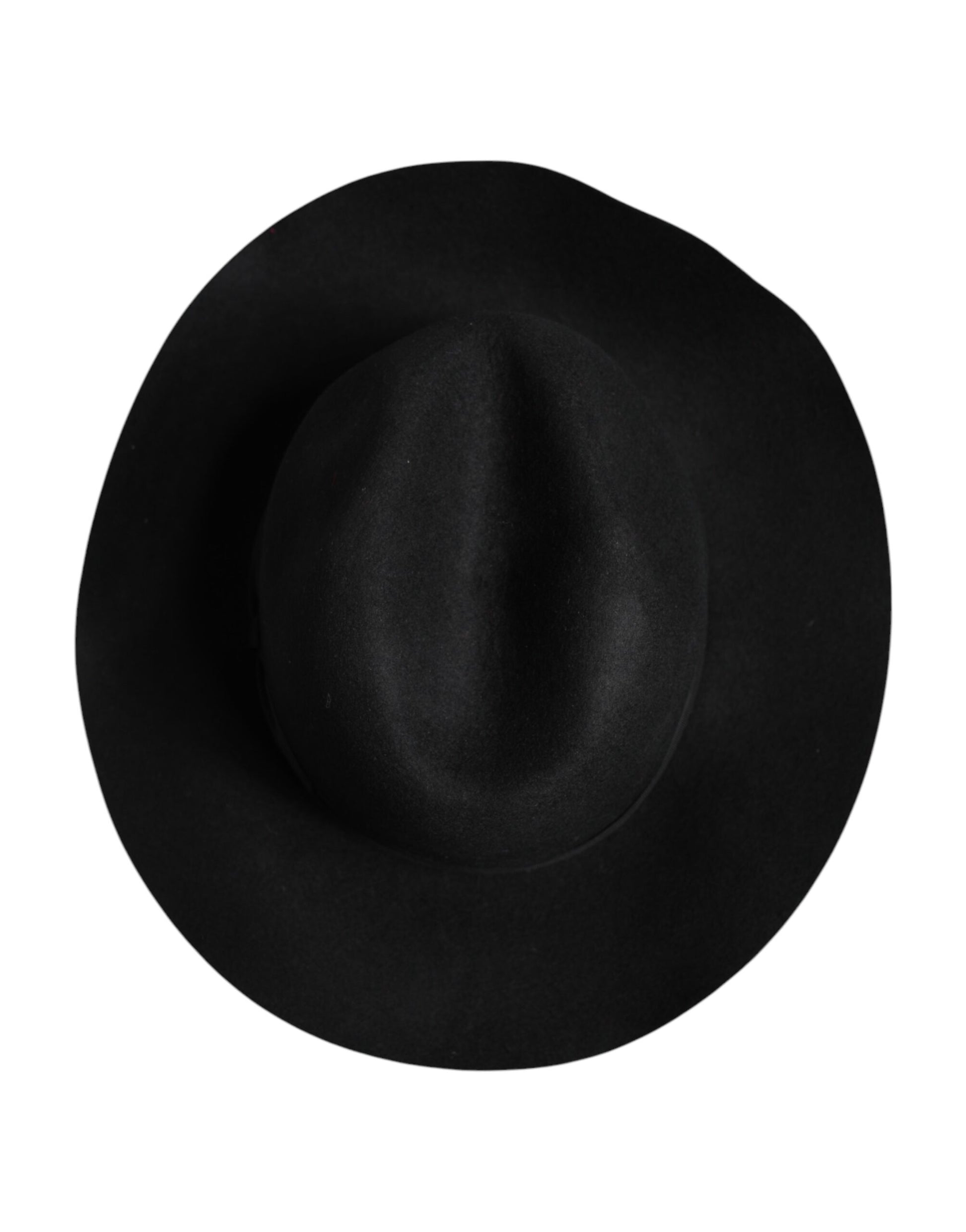 Dolce & Gabbana Black Wide Brim Trilby Fedora Hat Curated Luxury Accessories by Orvyn