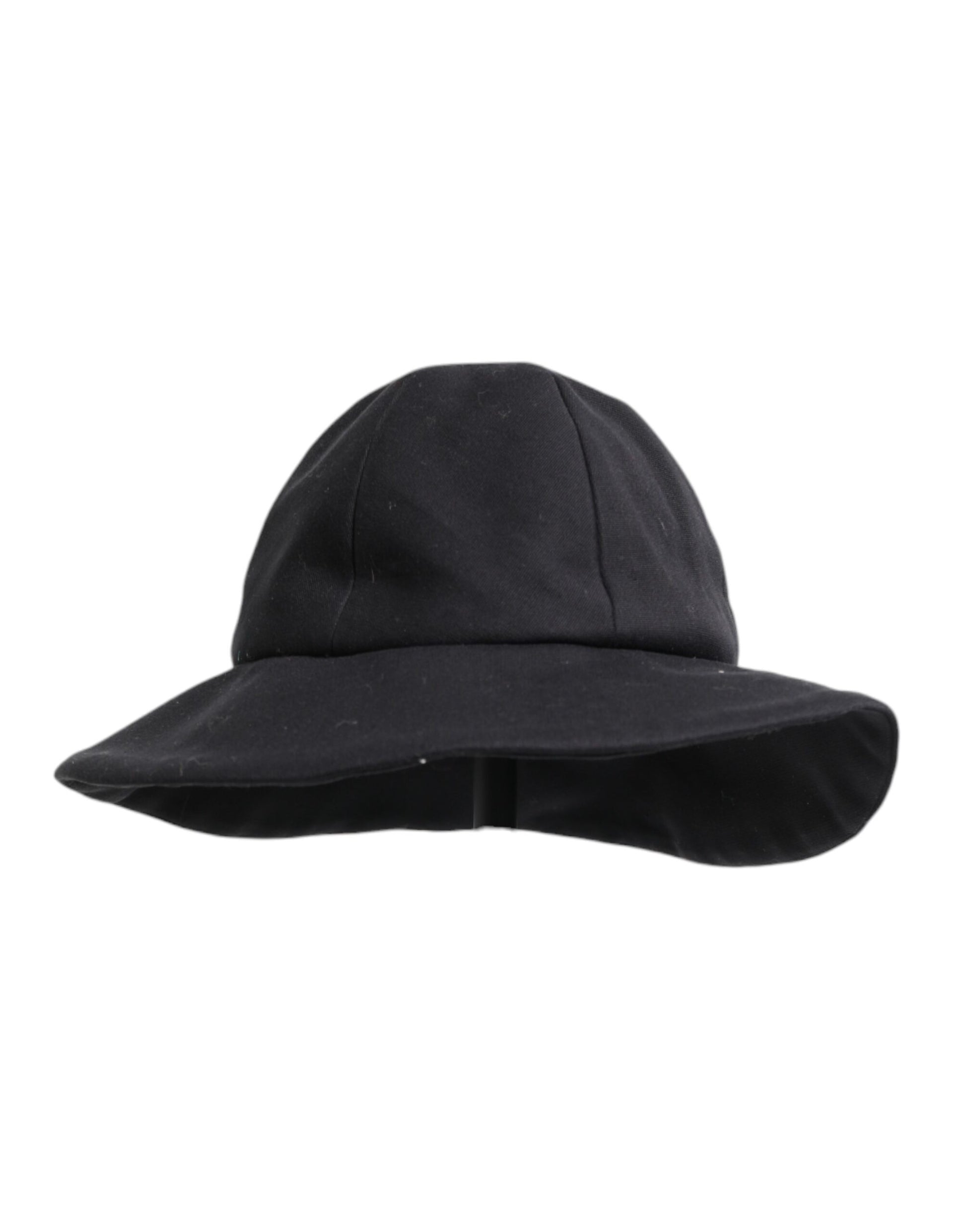 Dolce & Gabbana Black Cotton Wide Brim Bucket Hat Curated Luxury Accessories by Orvyn