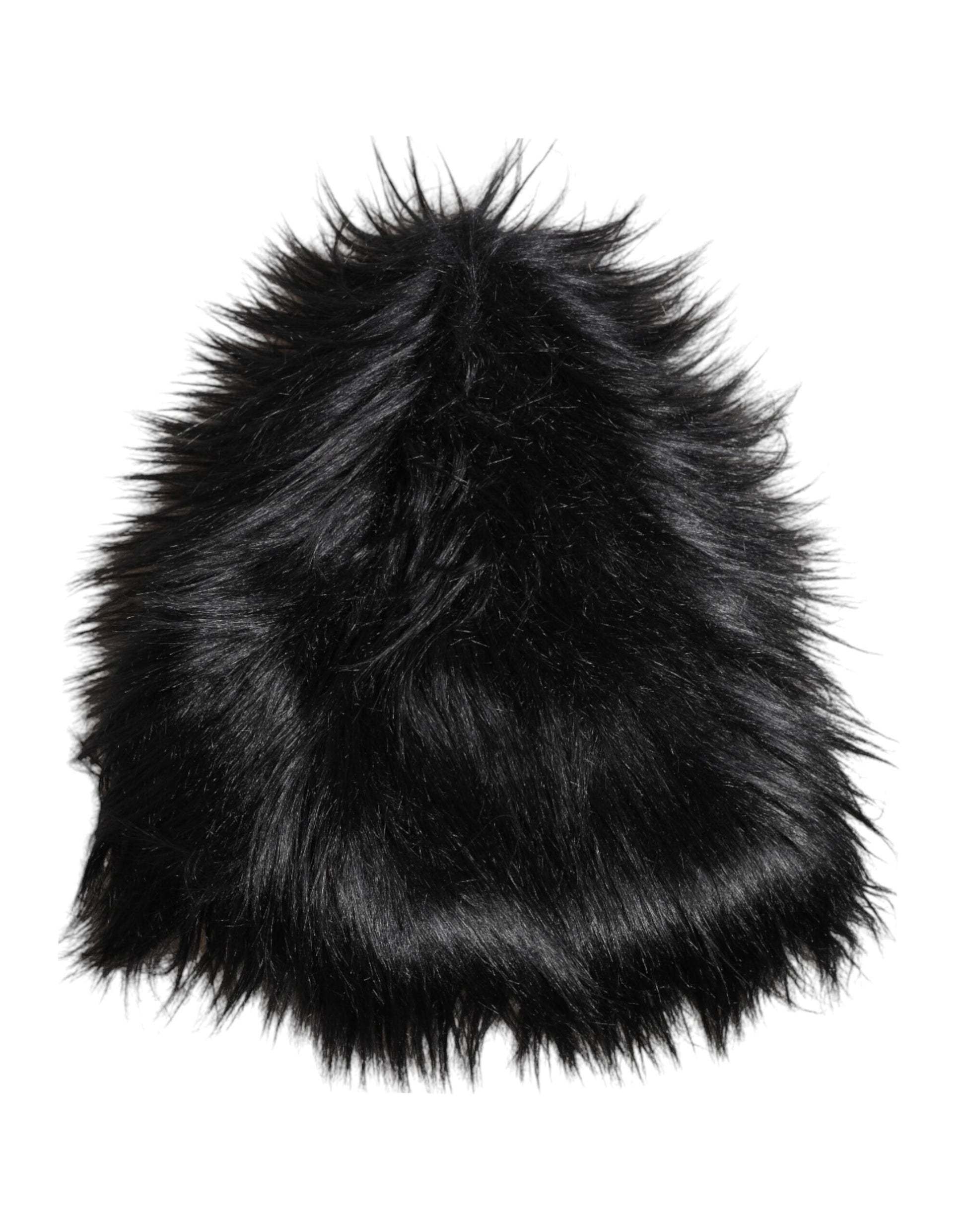 Dolce & Gabbana Black Acrylic Fur Womens Bucket Hat Curated Luxury Accessories by Orvyn