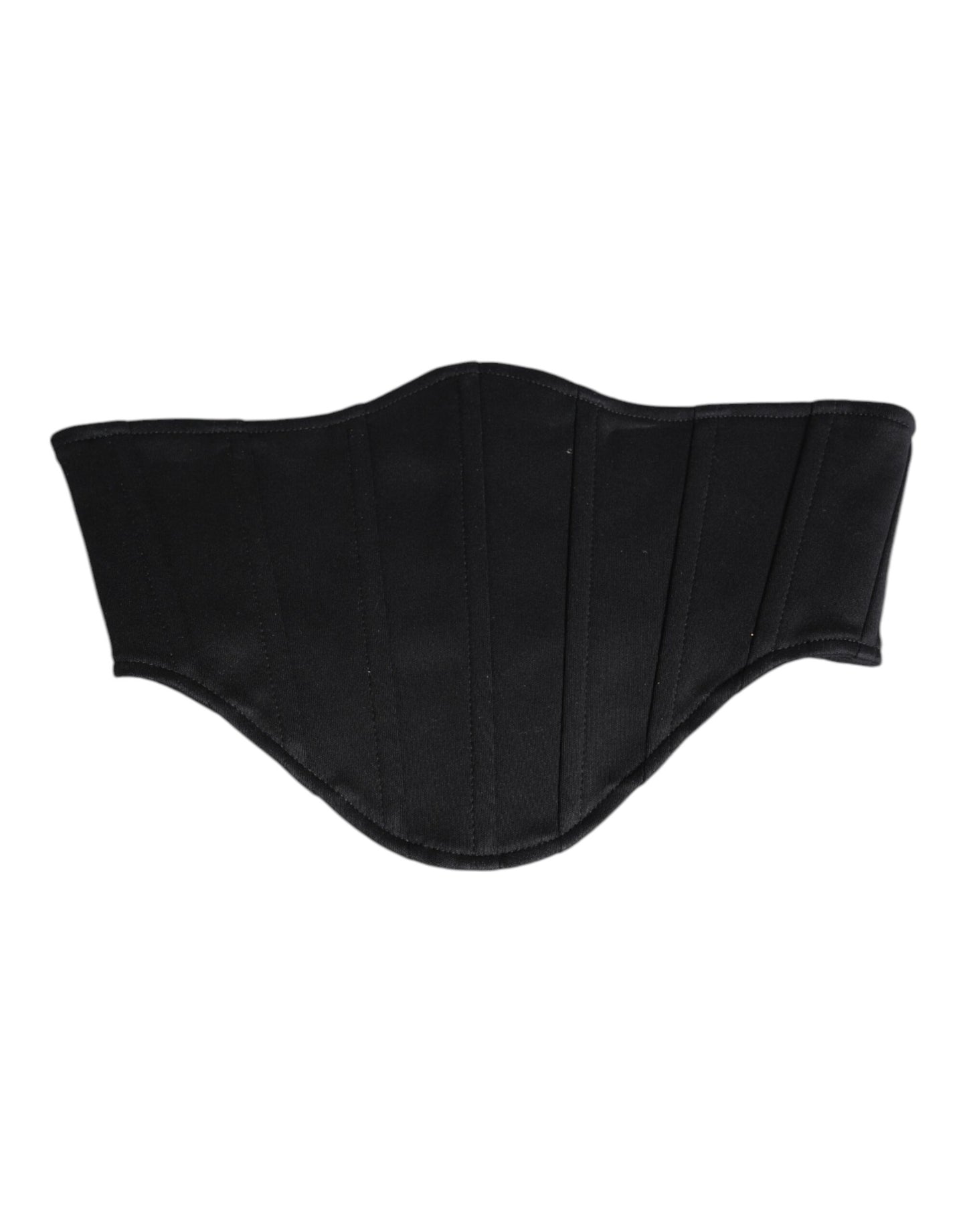 Dolce & Gabbana Black Cotton Waist Tuxedo Belt Cummerbund Curated Luxury Accessories by Orvyn