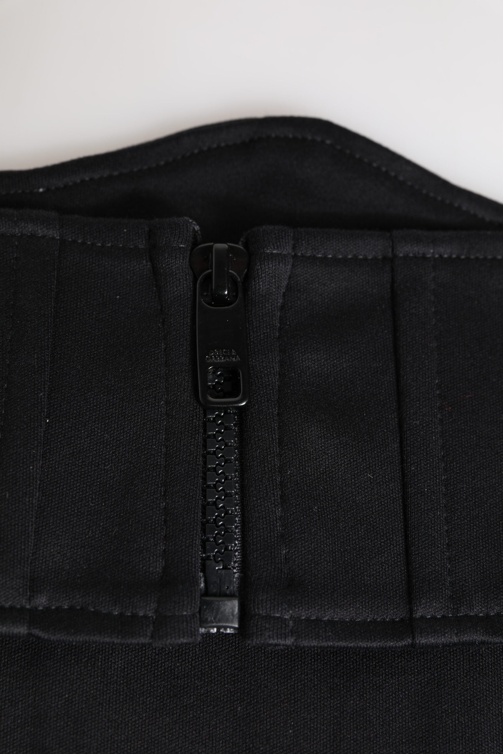 Dolce & Gabbana Black Cotton Waist Tuxedo Belt Cummerbund Curated Luxury Accessories by Orvyn