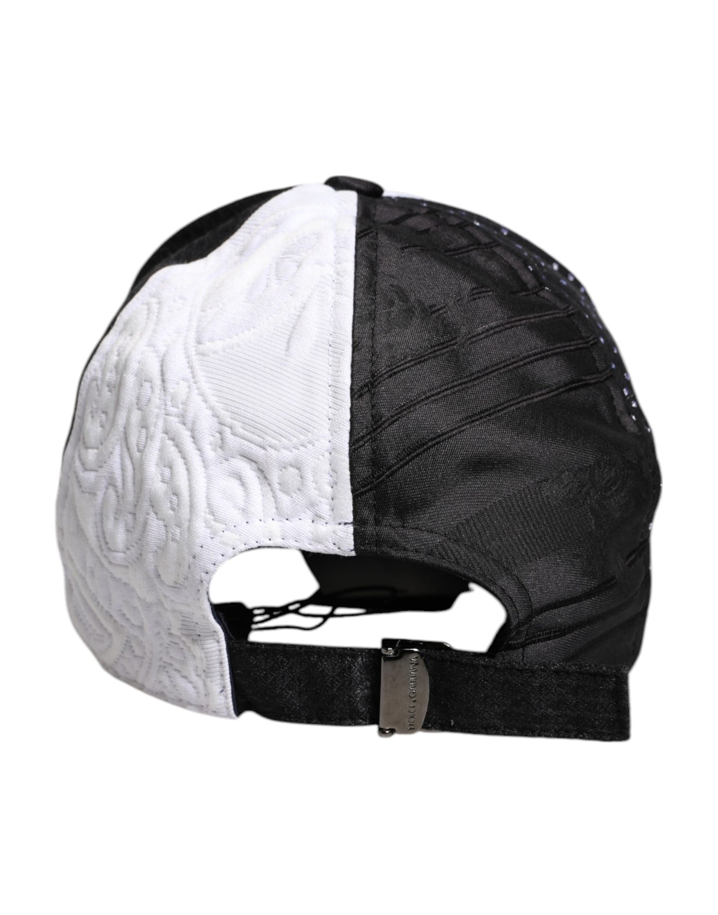 Dolce & Gabbana White Black Polka Dot Feathers Baseball Cap Curated Luxury Accessories by Orvyn