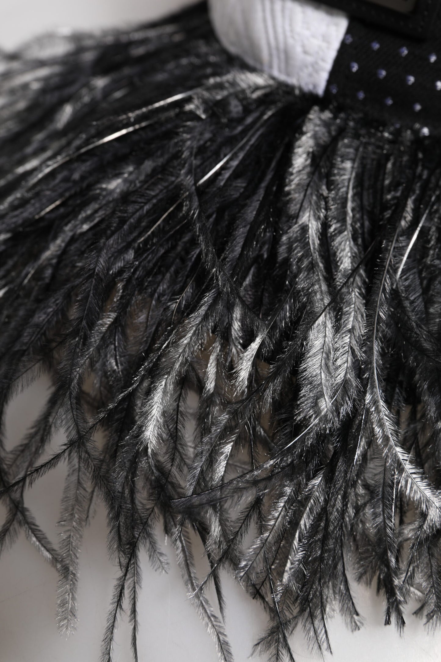 Dolce & Gabbana White Black Polka Dot Feathers Baseball Cap Curated Luxury Accessories by Orvyn