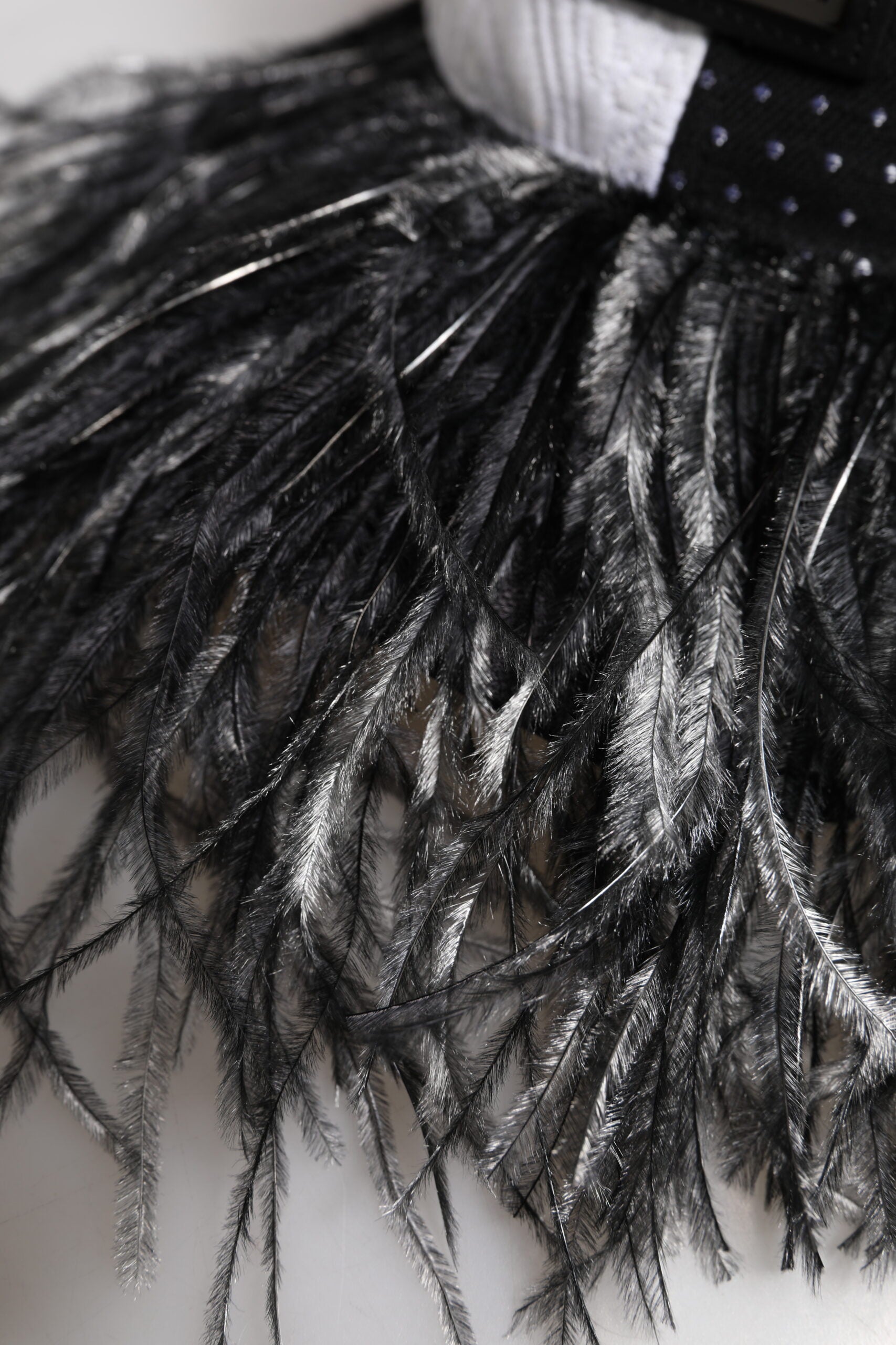 Dolce & Gabbana White Black Polka Dot Feathers Baseball Cap Curated Luxury Accessories by Orvyn